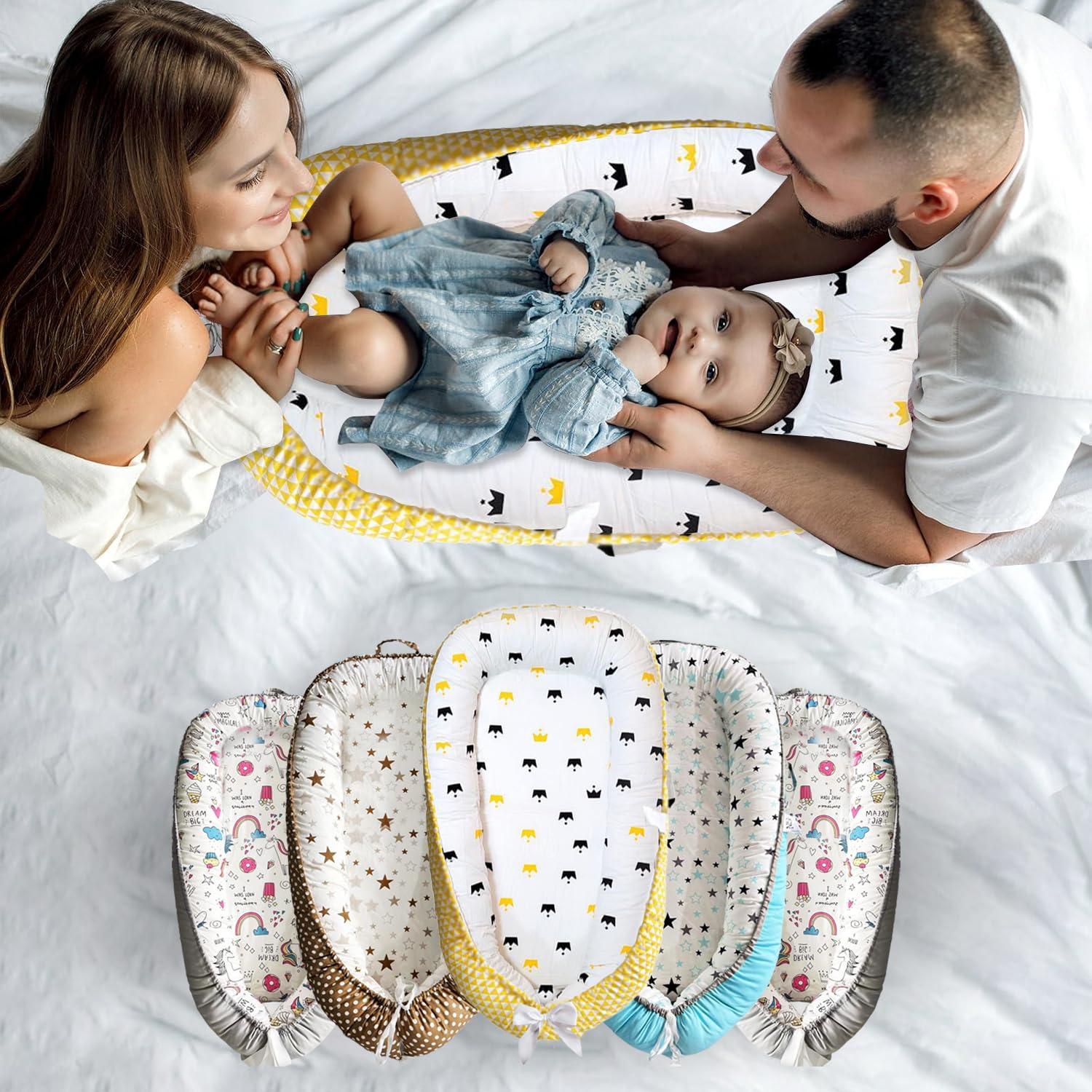 Cuna para Bebés NobleSelect 100% Algodón Transpirable 0-24 Meses