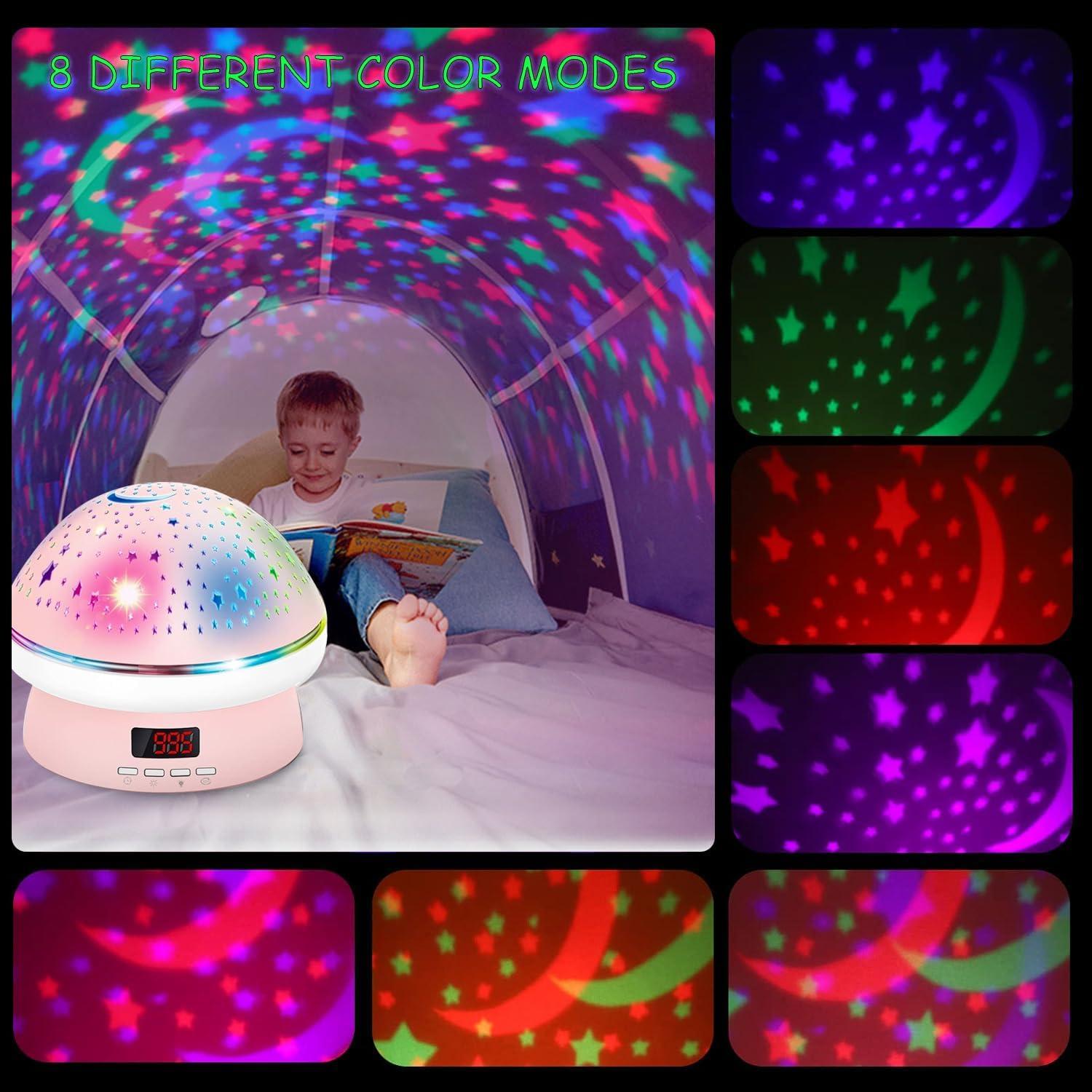 Proyector de Estrellas Genérico Rosa con Control Remoto y Temporizador