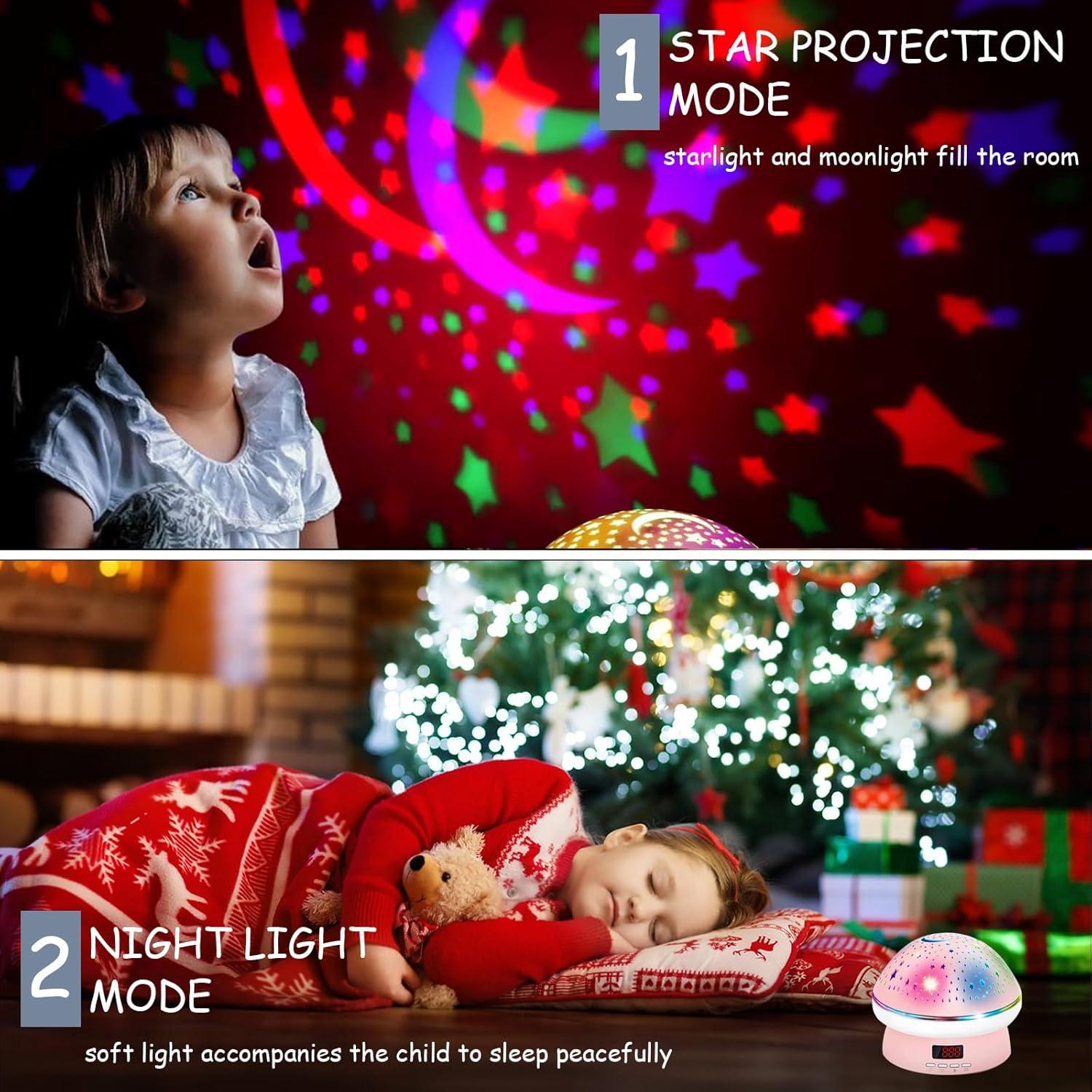 Proyector de Estrellas Genérico Rosa con Control Remoto y Temporizador