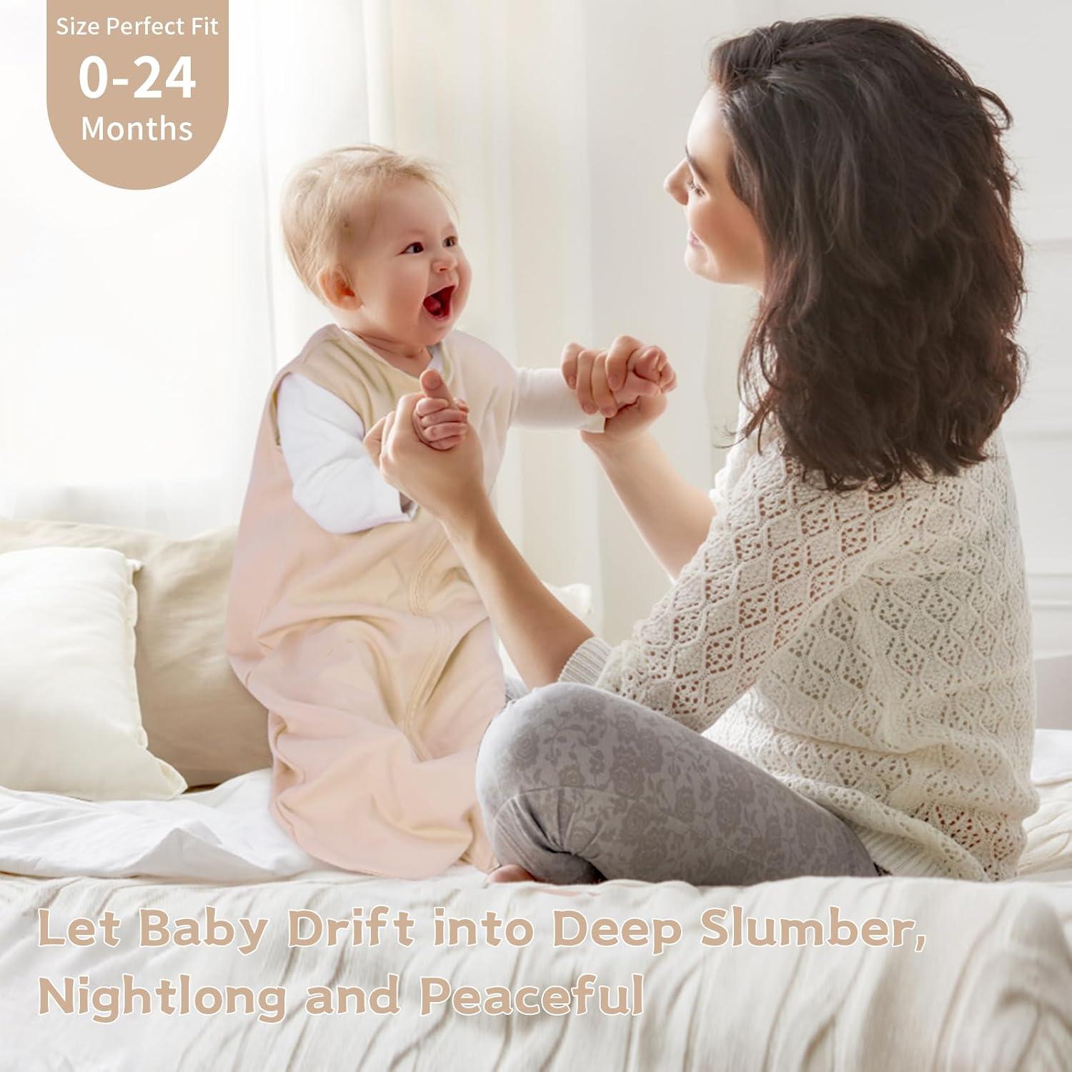 Saco de Sueño para Bebés 0-6 Meses Wrrernsin 100% Algodón