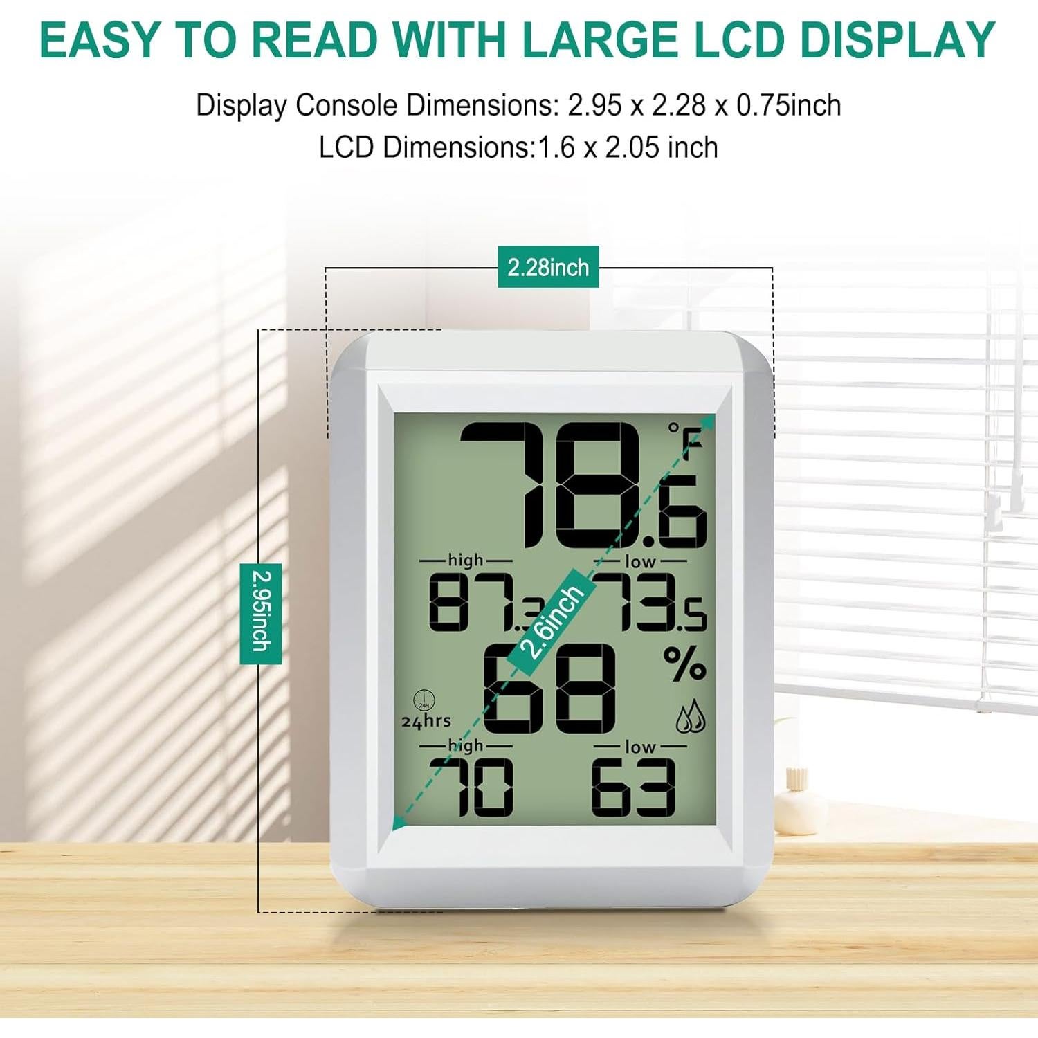 Higrómetro Termómetro Digital Urageuxy UC-WS0421 Interior