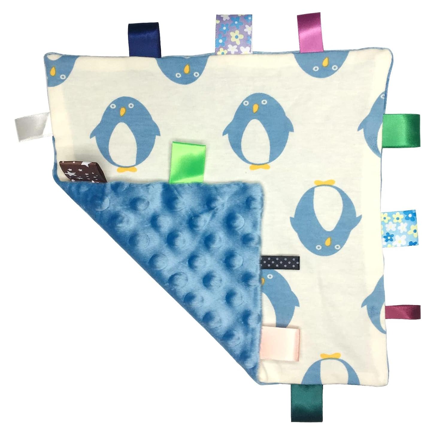 Manta Suave de Peluche Upalupa Pingüino 22.86x22.86cm Azul