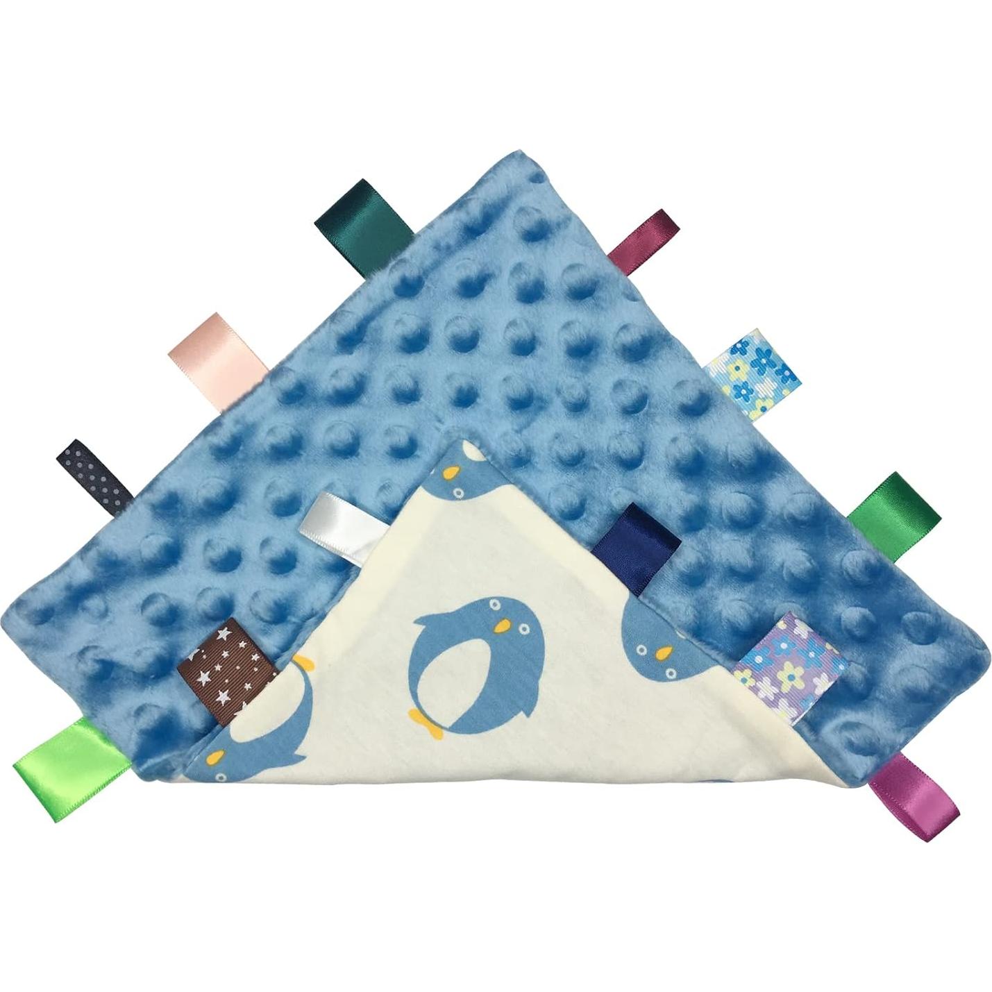 Manta Suave de Peluche Upalupa Pingüino 22.86x22.86cm Azul