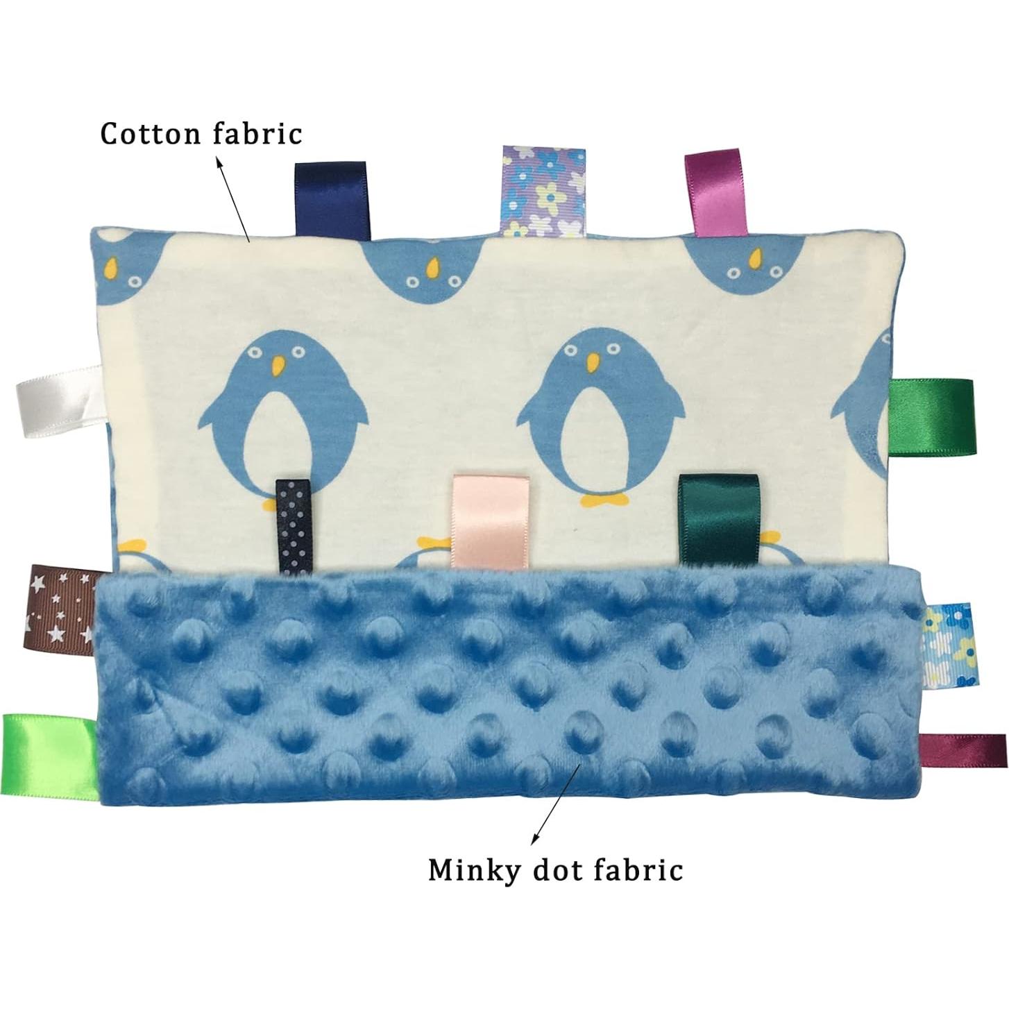 Manta Suave de Peluche Upalupa Pingüino 22.86x22.86cm Azul