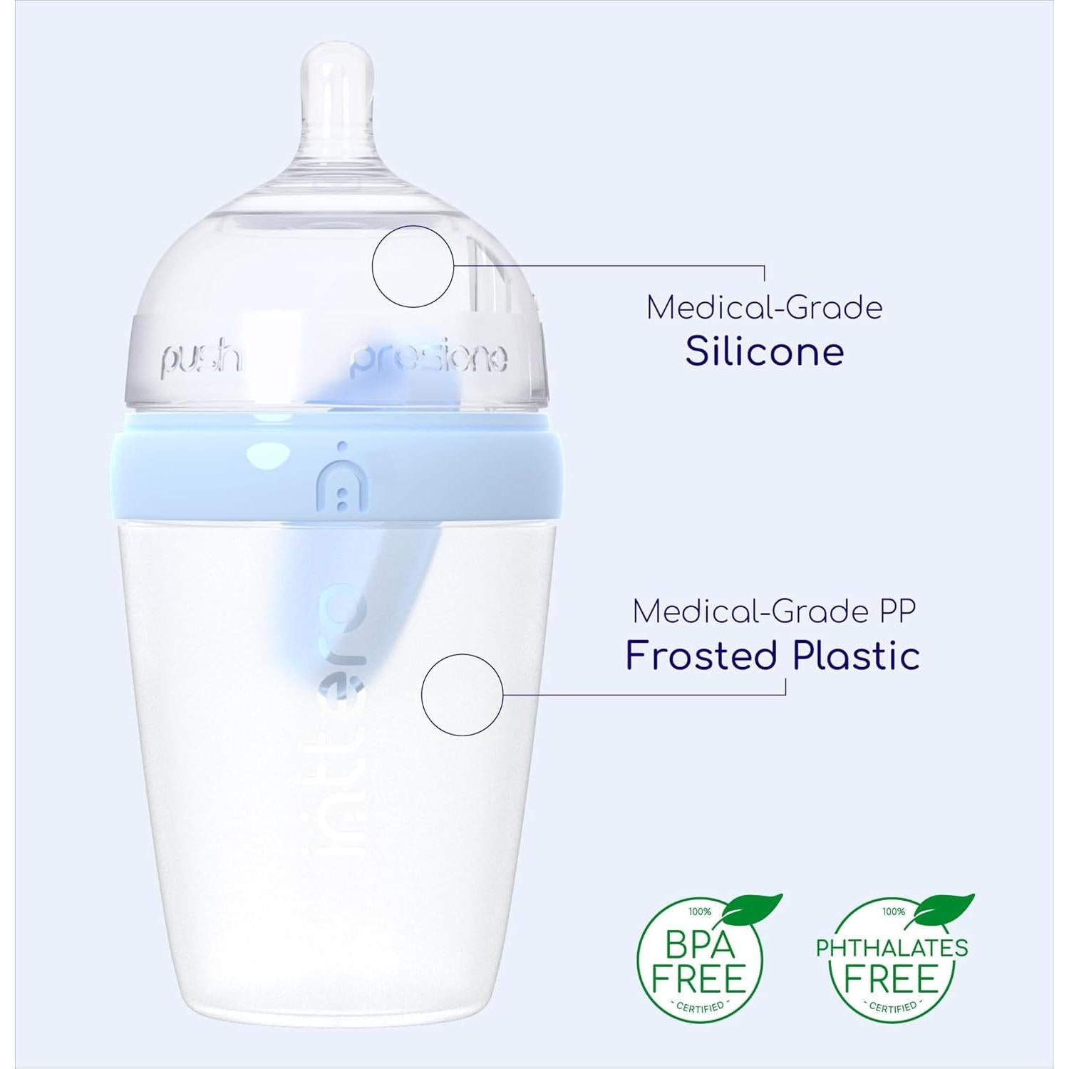 Biberones Anti-Cólicos INTTERO 9oz (266ml) 2pk Azul