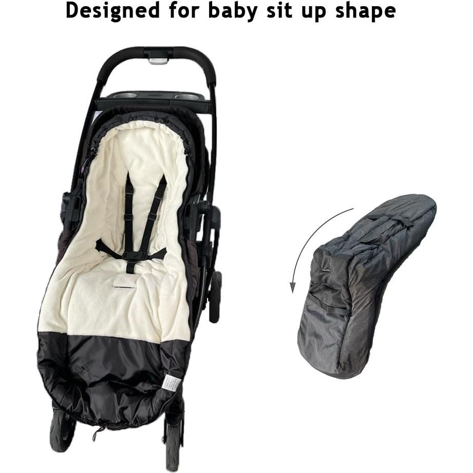 Saco de Silla de Paseo CozyMe Beige - Manta Invierno Ajustable 6M-4T