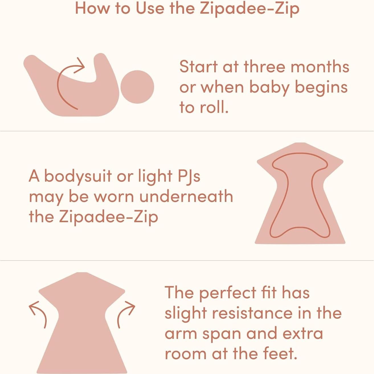 SleepingBaby Zipadee-Zip Manta de Swaddle X-Small 3 Paquete