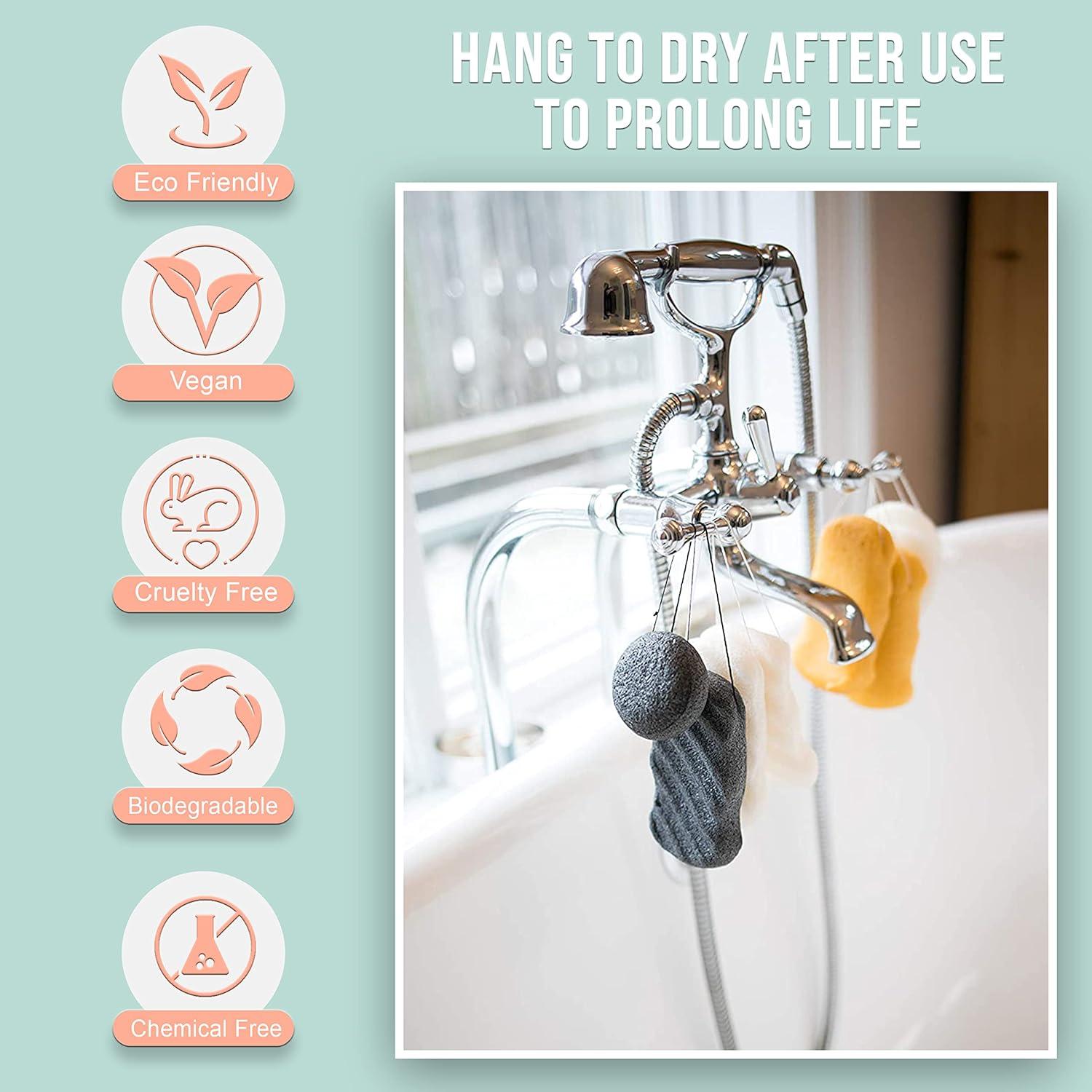 Esponja Exfoliante de Konjac PureSOL - Carbón Activado 100% Natural