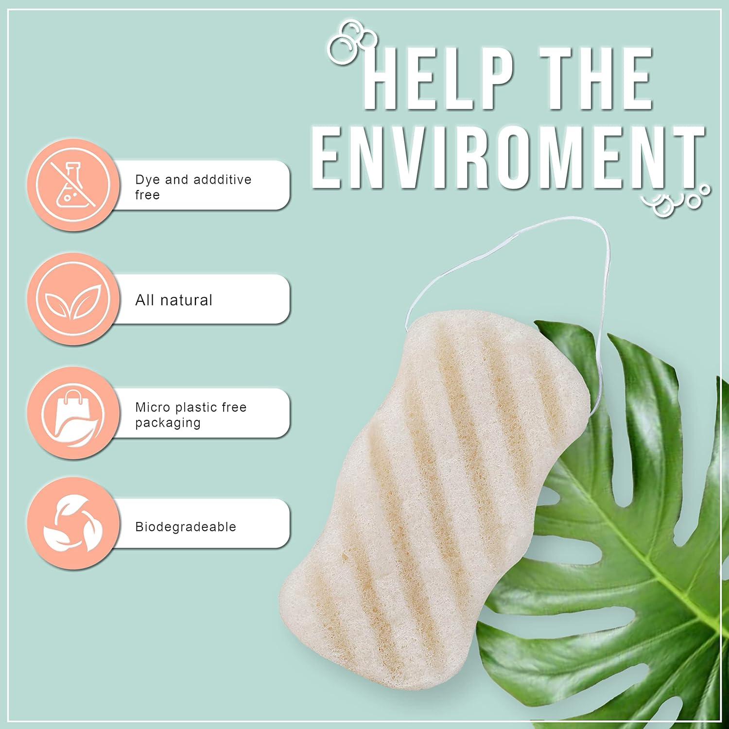 Esponja Exfoliante de Konjac PureSOL - Carbón Activado 100% Natural