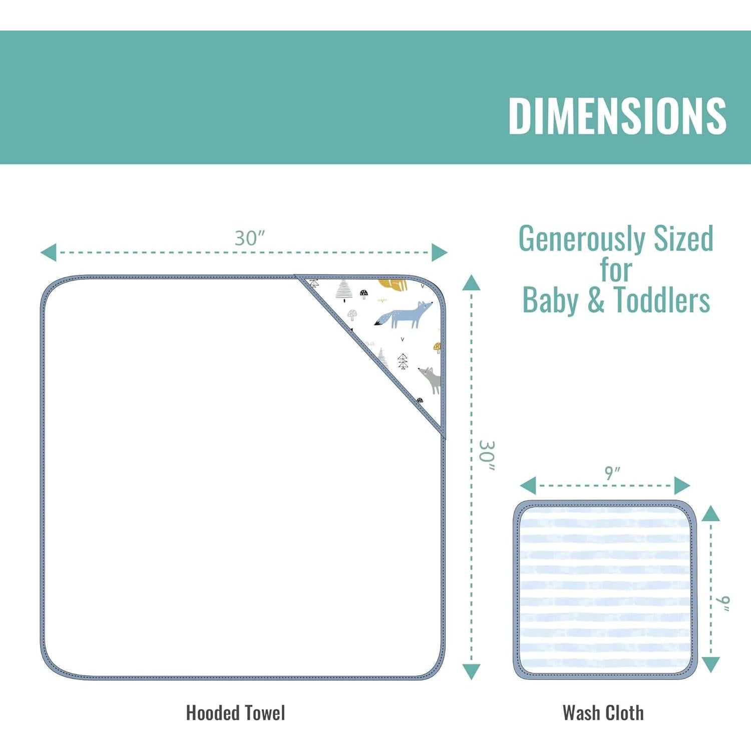 Juego de Toalla de Baño con Capucha Featherhead 5 Piezas 100% Algodón