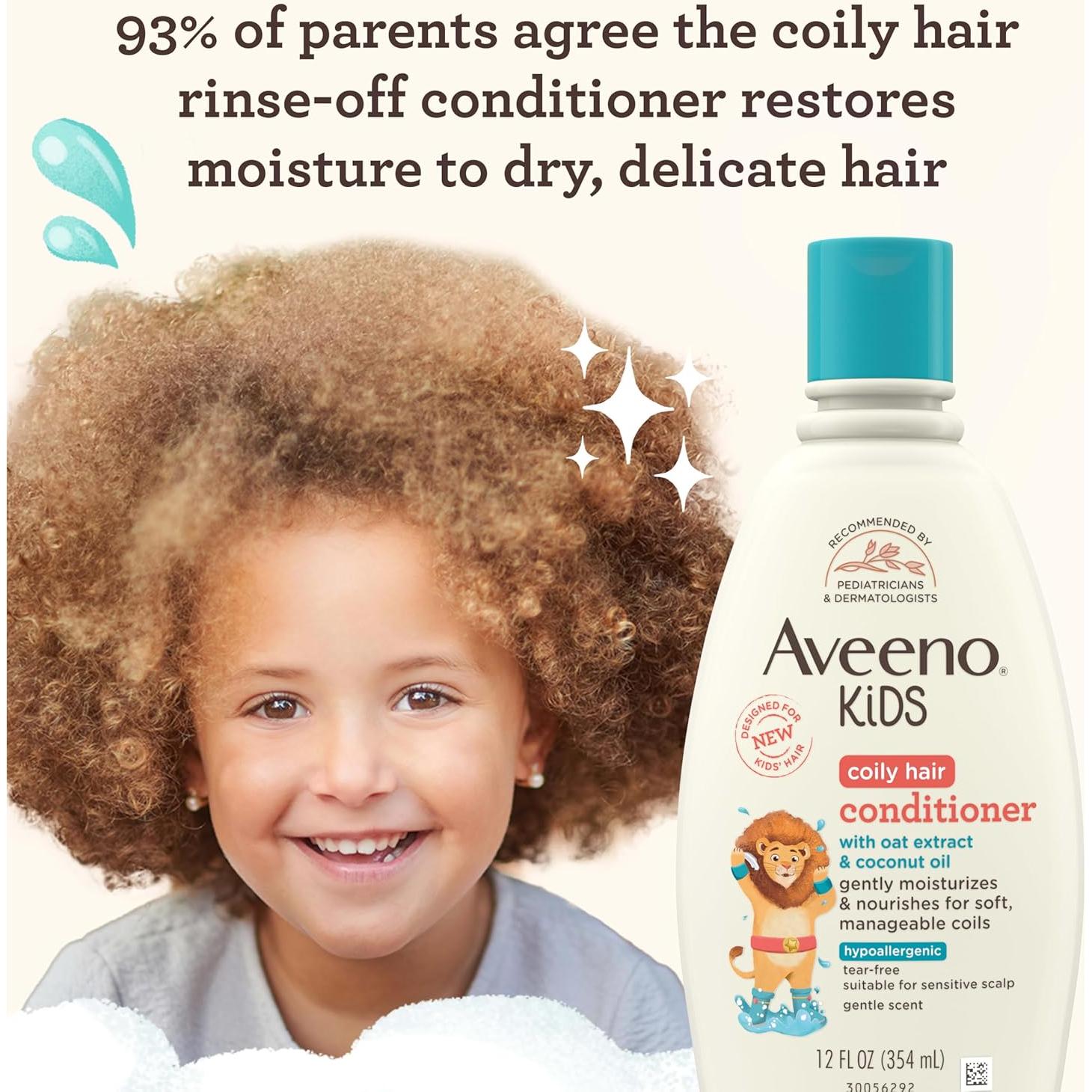 Acondicionador Rizado Aveeno Kids 354 ml - Hipoalergénico