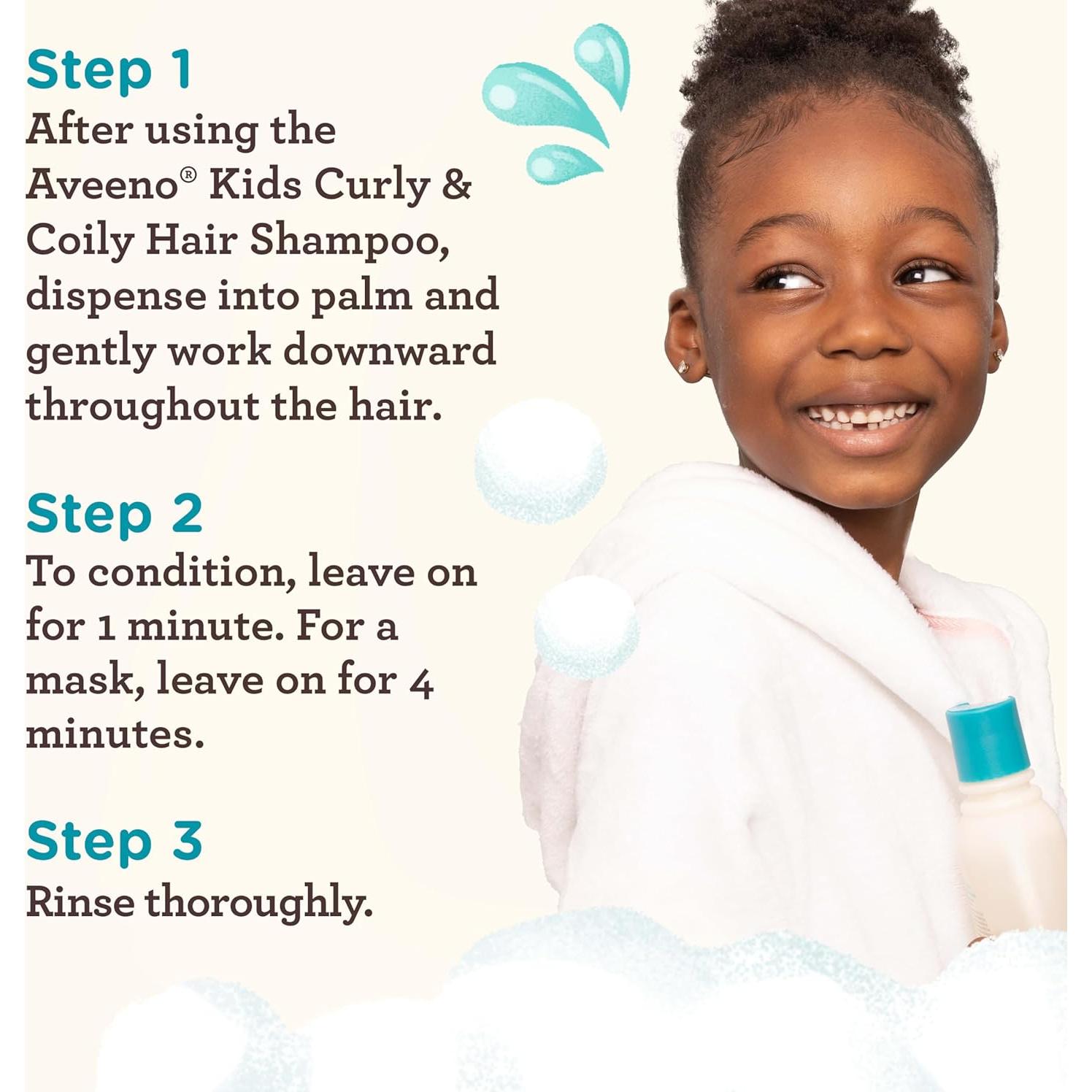 Acondicionador Rizado Aveeno Kids 354 ml - Hipoalergénico