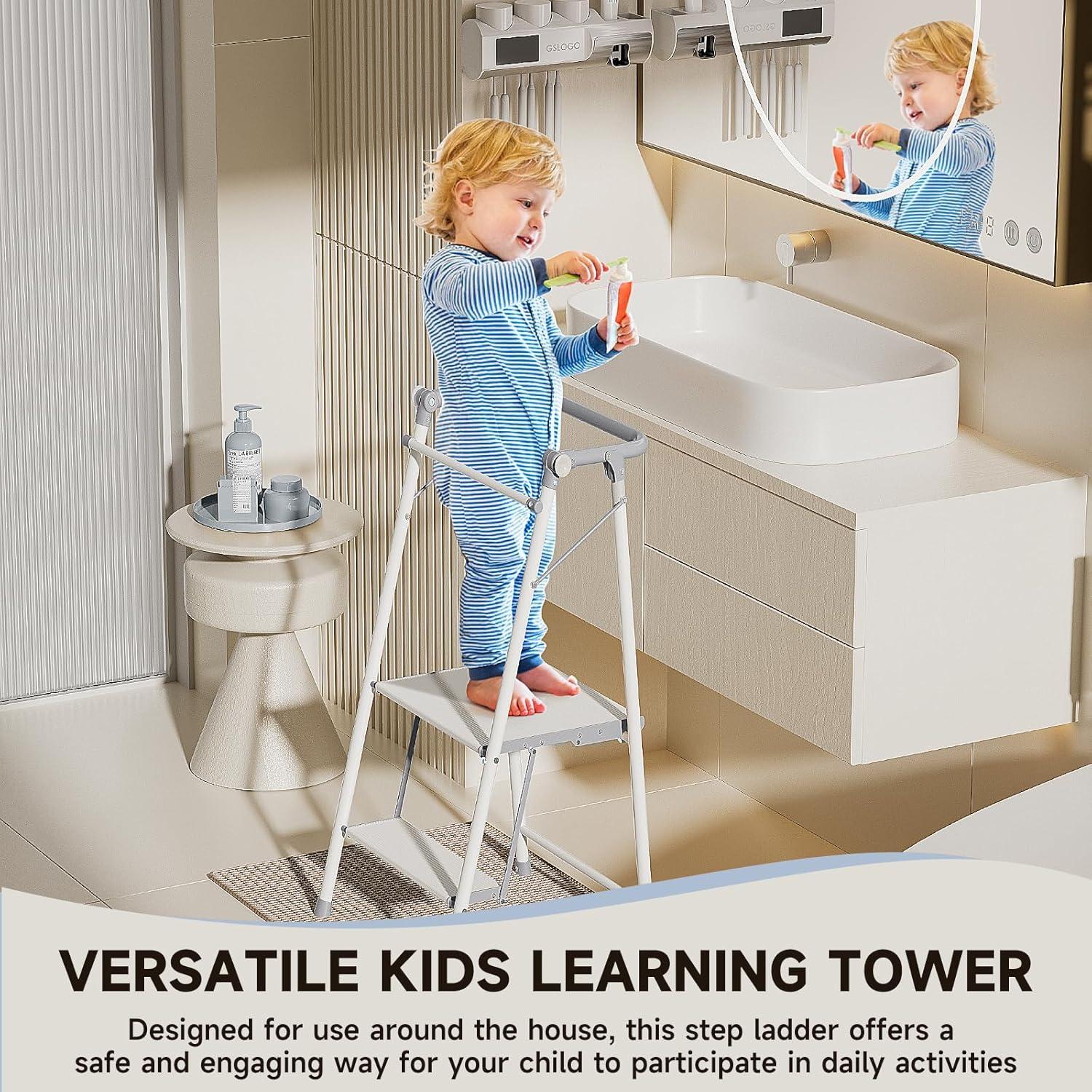 Torre Plegable UNICOO para Niños y Adultos - Escalera 2 Pasos