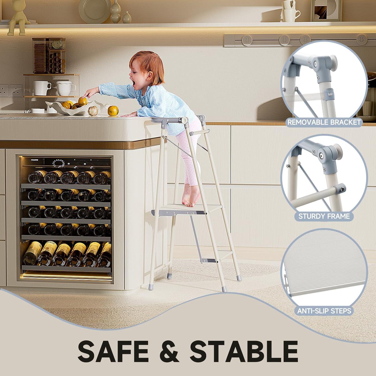 Torre Plegable UNICOO para Niños y Adultos - Escalera 2 Pasos