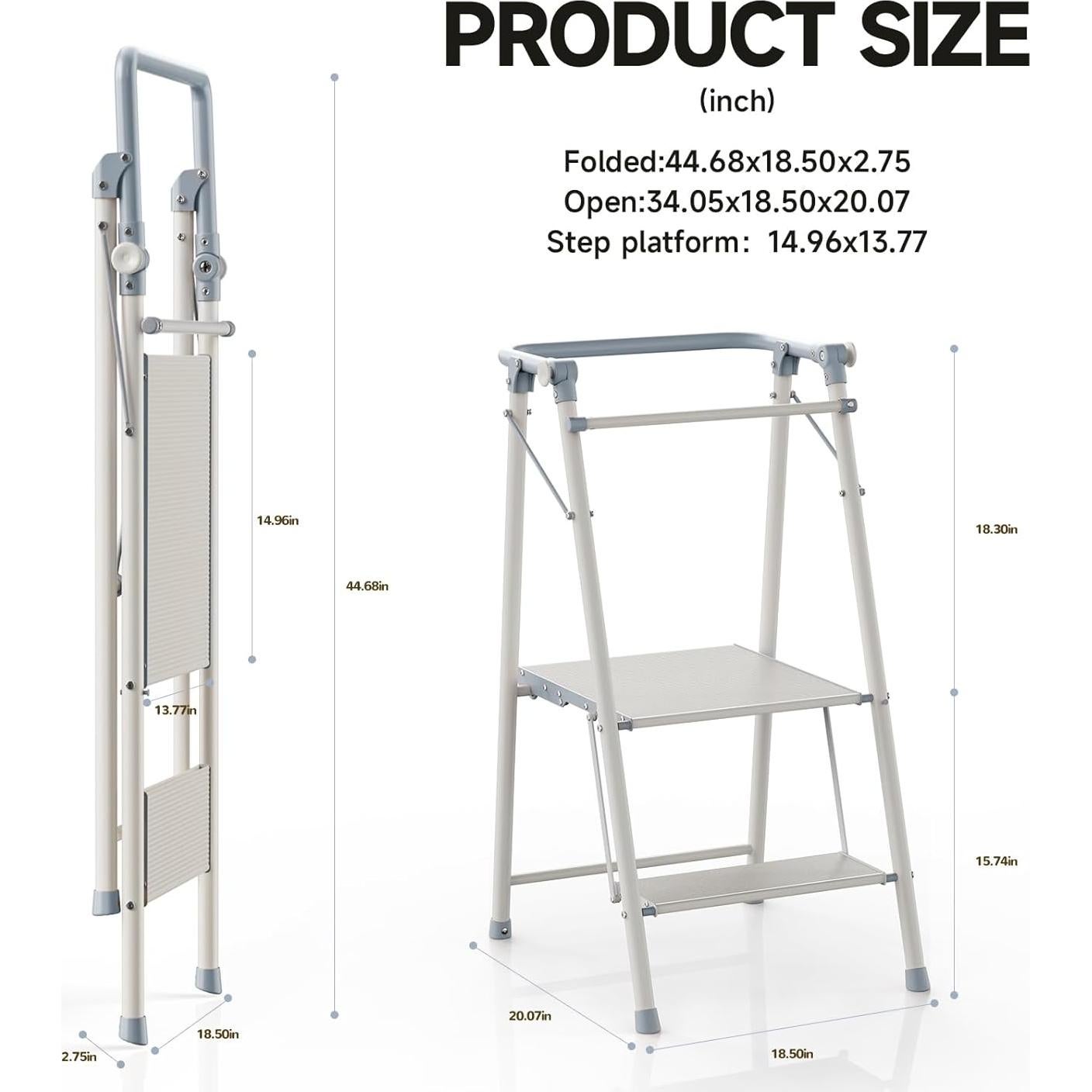 Torre Plegable UNICOO para Niños y Adultos - Escalera 2 Pasos