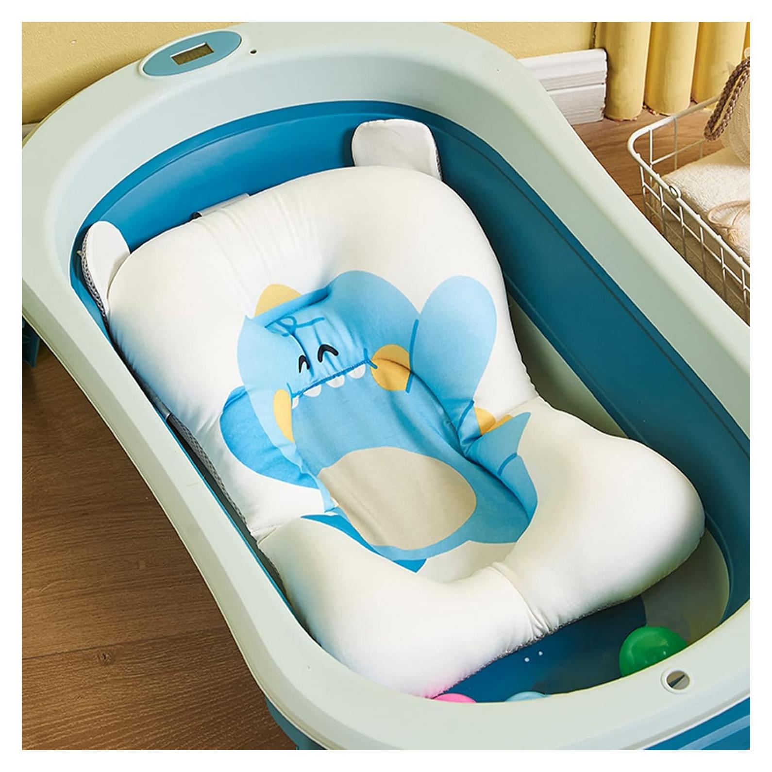 Cojín de baño para bebés Alvinlite - Suave y ajustable (Azul)