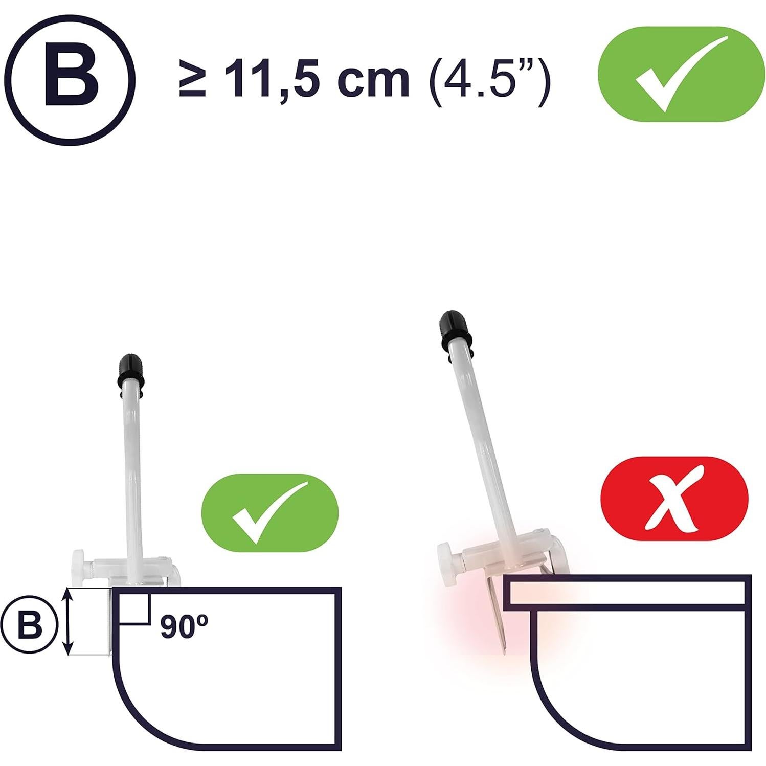 Barandilla de Seguridad KMINA para Bañera - Acolchada, Ajustable