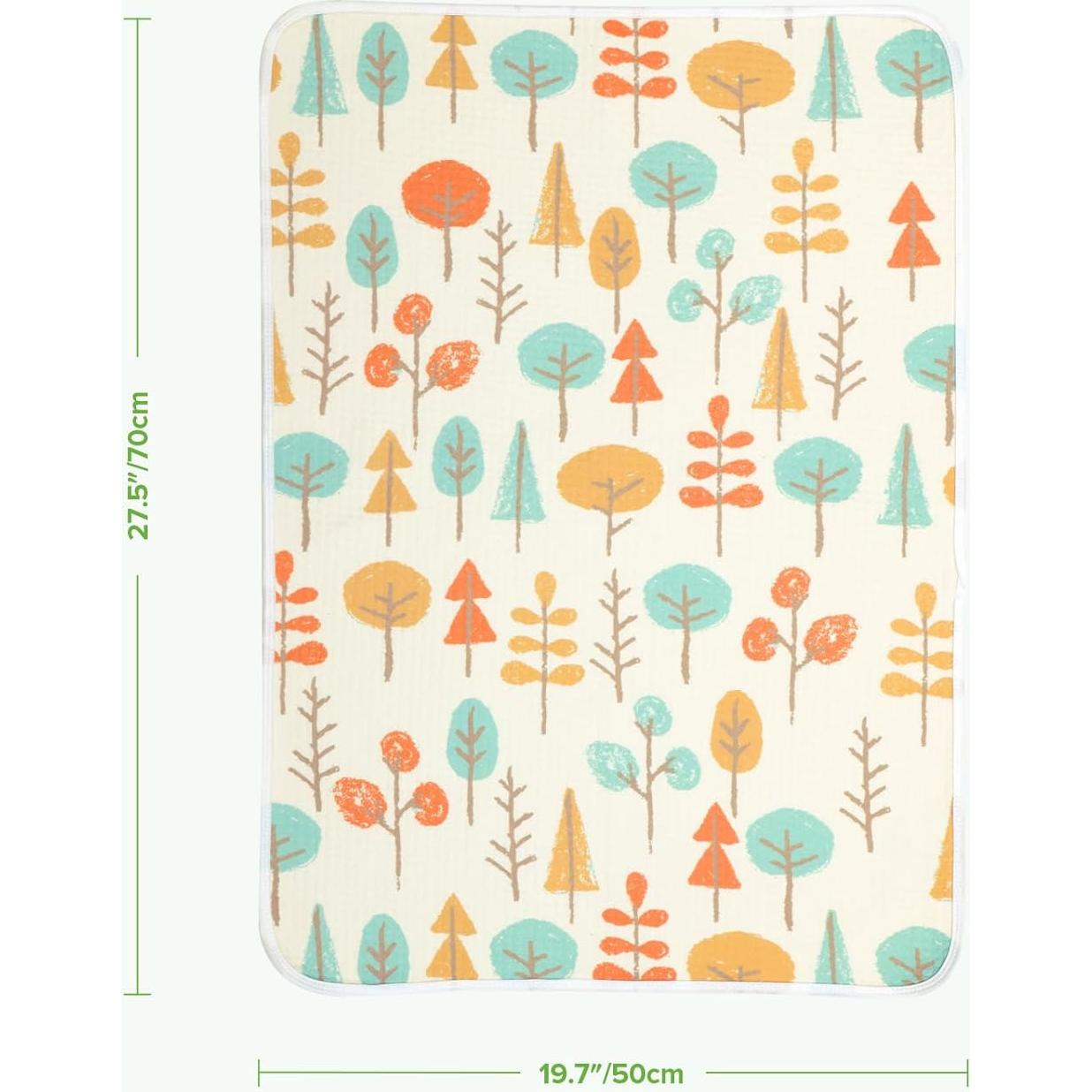 Protector de Cambio Impermeable Haakaa 100% Algodón Otoño Bosque