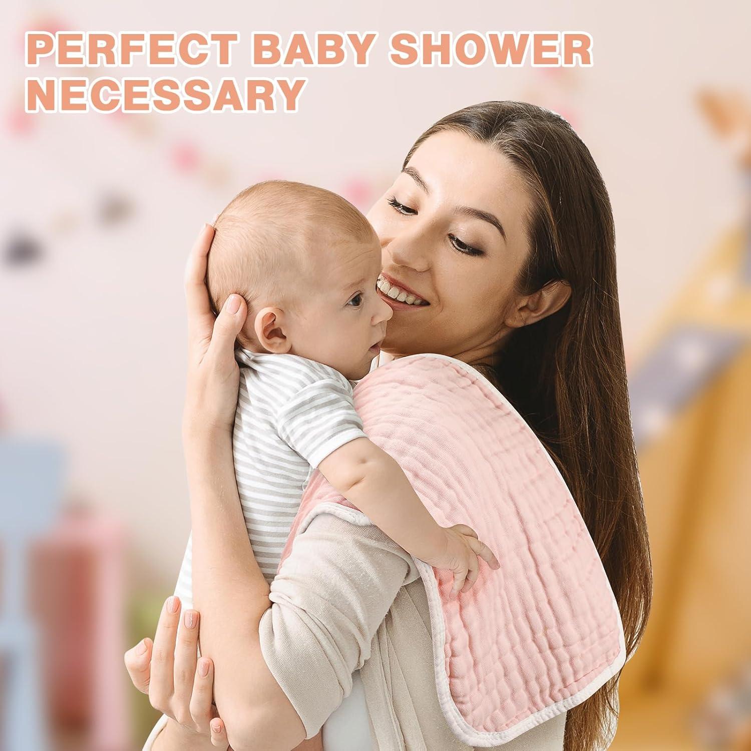 MUKIN Pañales de Muselina para Bebés 6 Piezas 50.8x25.4 cm Rosa