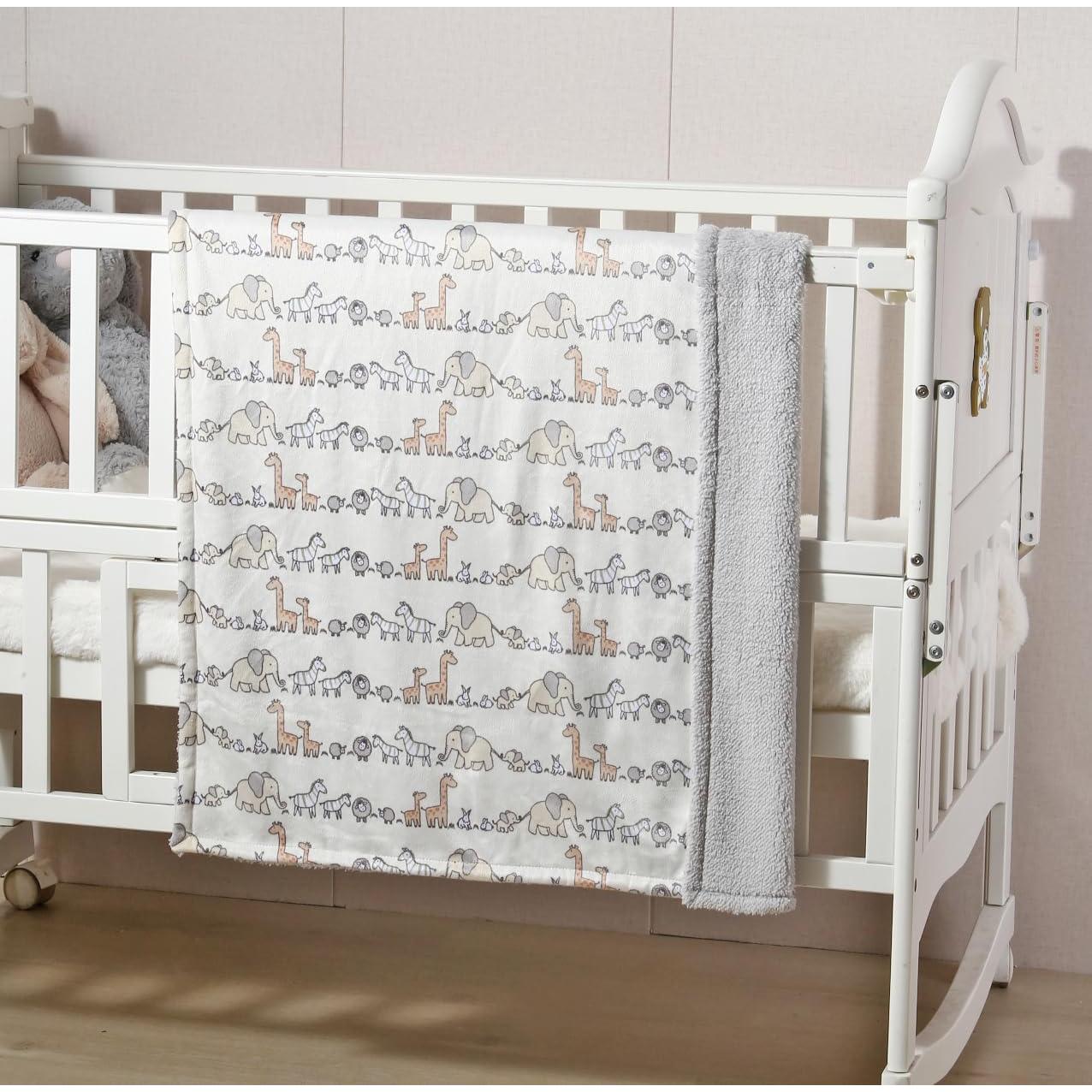 CREVENT Manta Minky para Bebés 75x100 cm Animal Suave