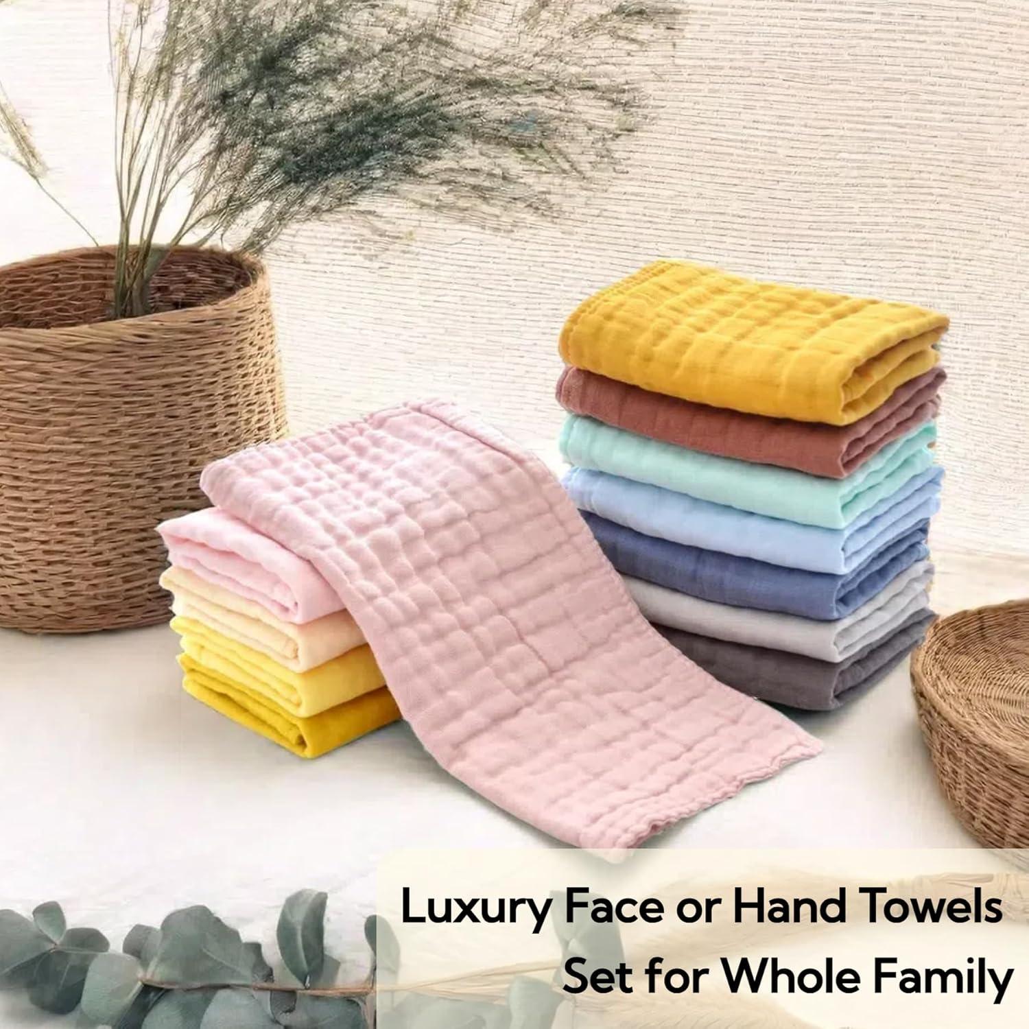 Paños de Baño MUKIN de Algodón Multicolor - 12 Piezas 30.5x30.5 cm