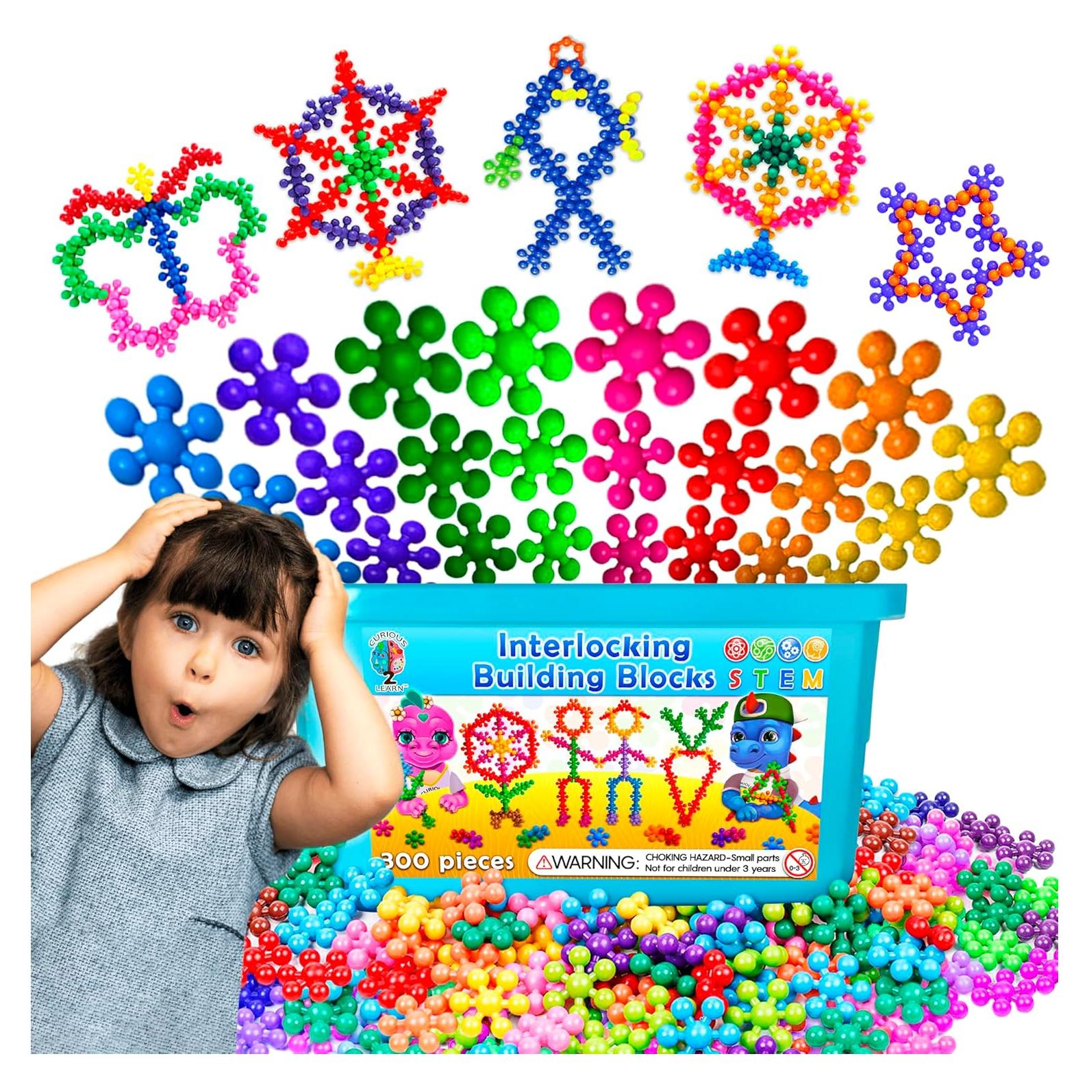 Bloques de Construcción Curioso 2 Aprender 300 Piezas - Juguetes STEM