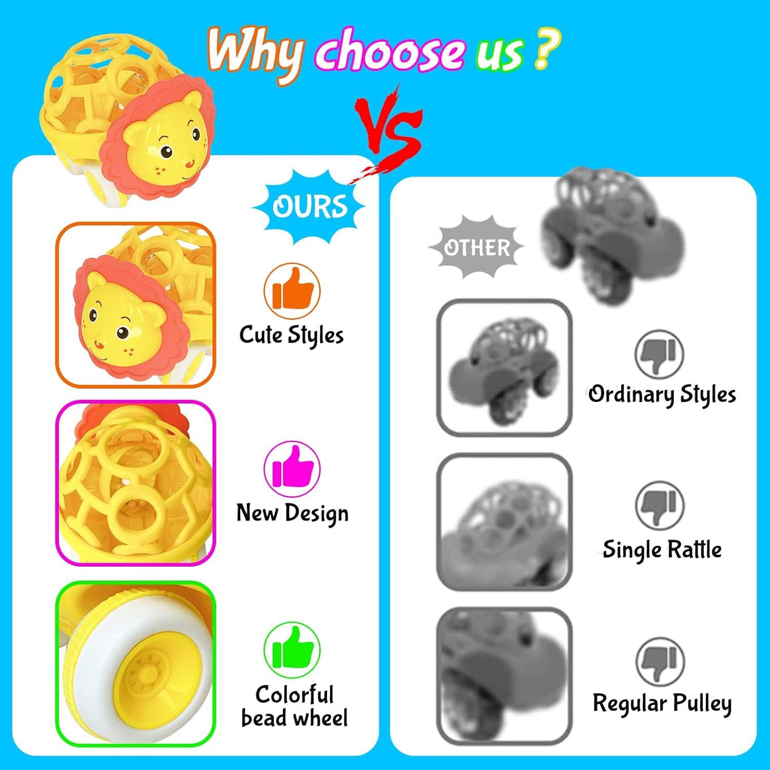 Sonajero de Coche de Goma Suave Fuvappil - León 25.4x14.5cm