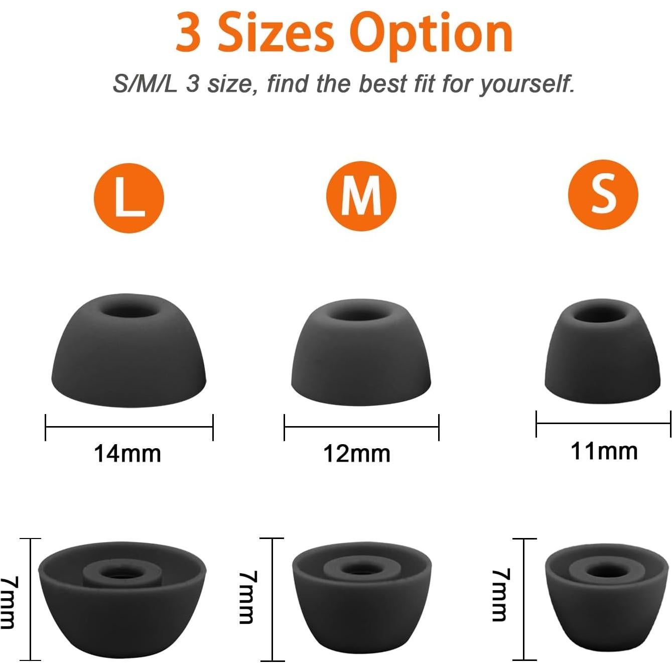 Puntas de Silicona Reemplazo hopopower para Galaxy Buds 2 Pro S/M/L