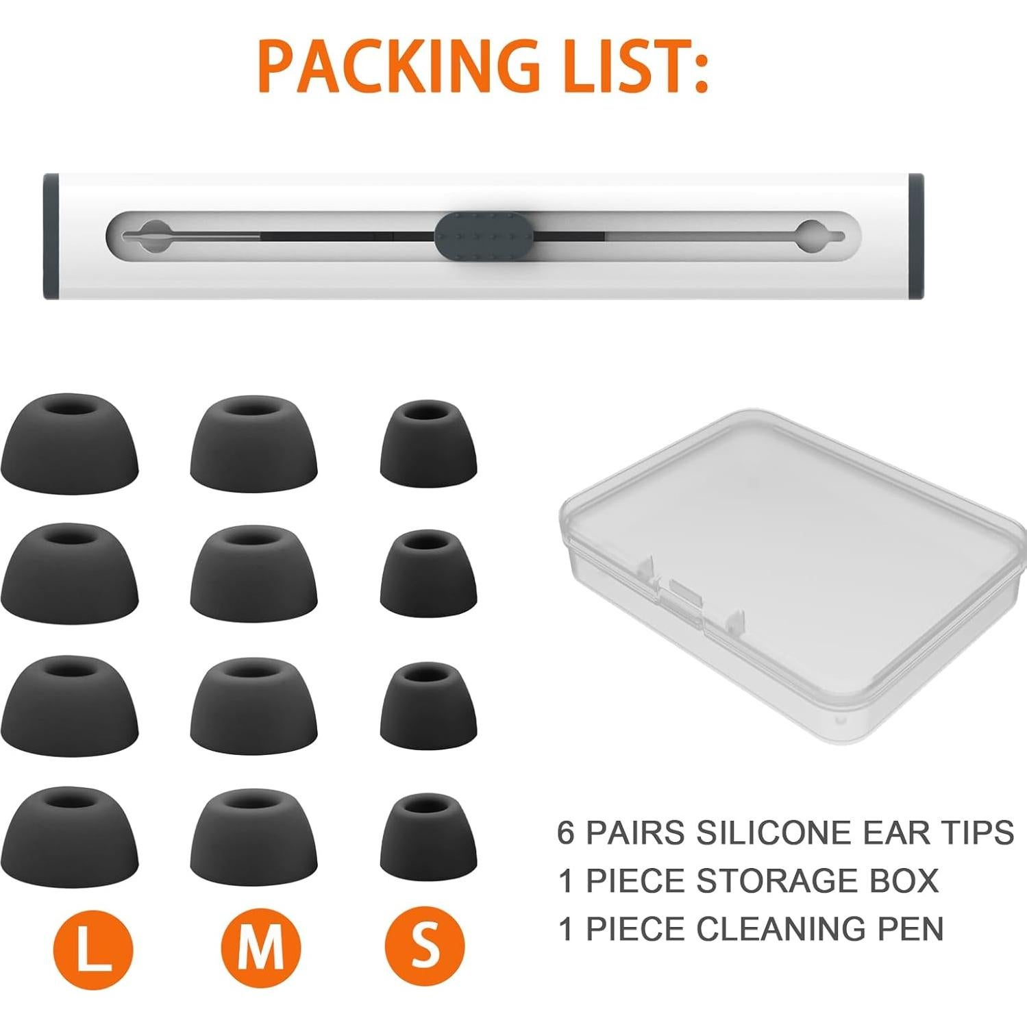 Puntas de Silicona Reemplazo hopopower para Galaxy Buds 2 Pro S/M/L