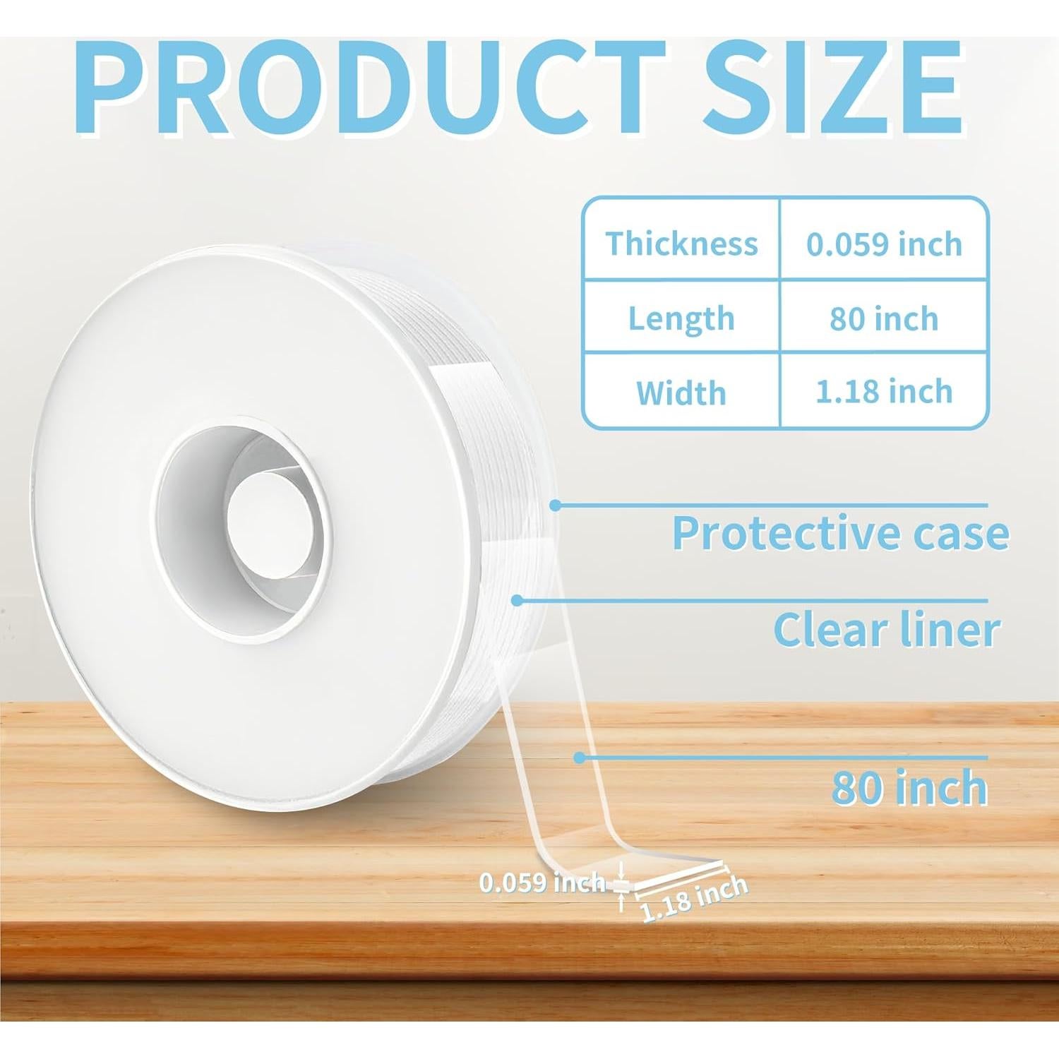 Cinta Doble Cara Rvhouse 3M 3.0 cm x 203.2 cm Alta Resistencia