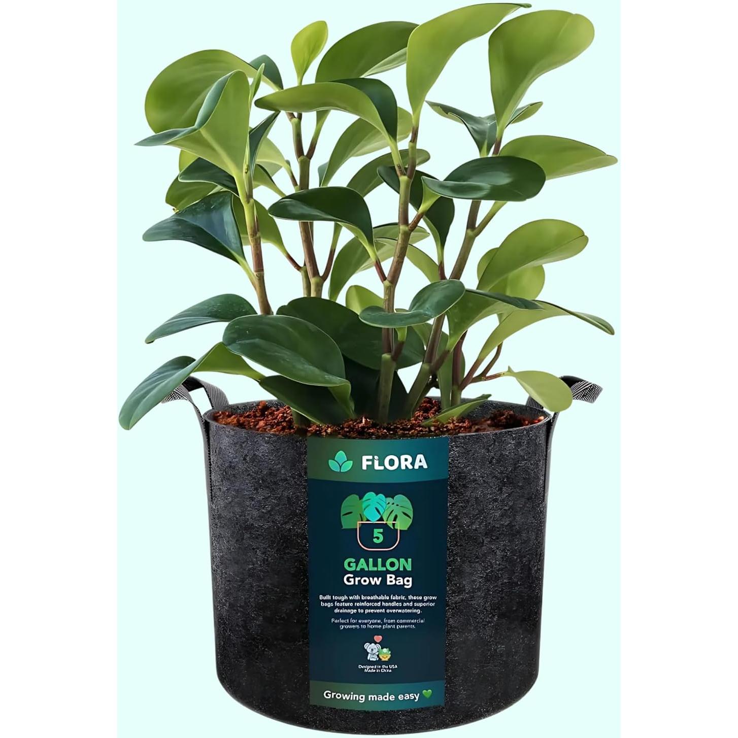 Bolsa de Crecimiento Flora 5 Galones Tela No Tejida 20L