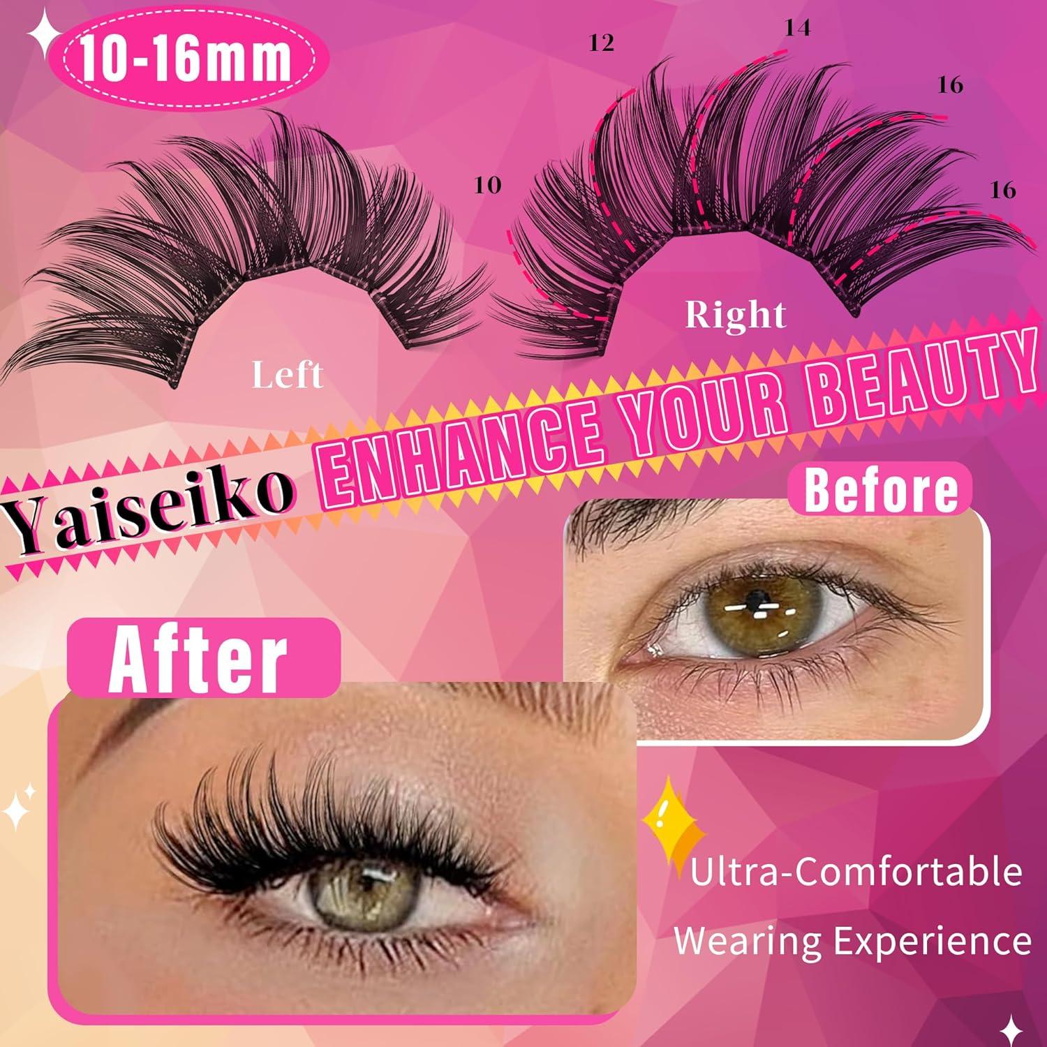 Grupos de Pestañas Autoadhesivas Wispy Yaiseiko 120 Pcs 10-16mm