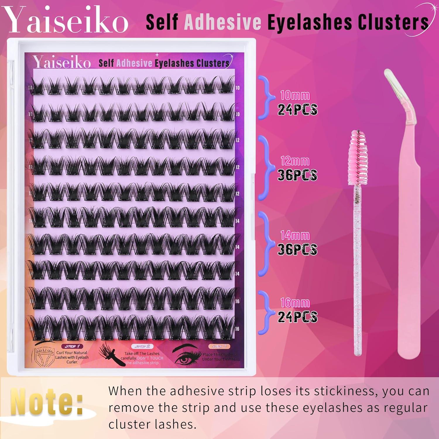 Grupos de Pestañas Autoadhesivas Wispy Yaiseiko 120 Pcs 10-16mm