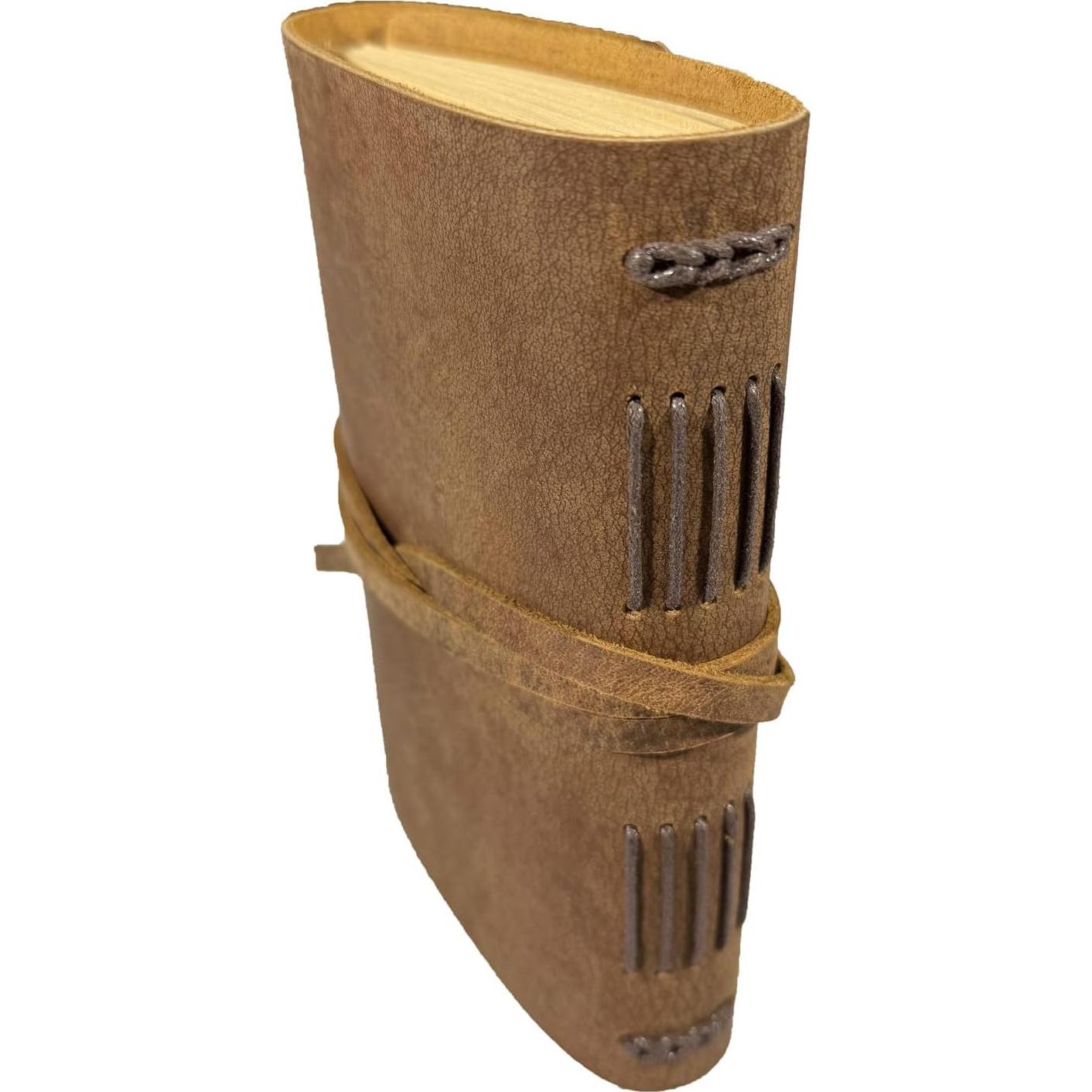 Diario de Cuero Marrón CooLeathor 5x7 Páginas Lisas 240