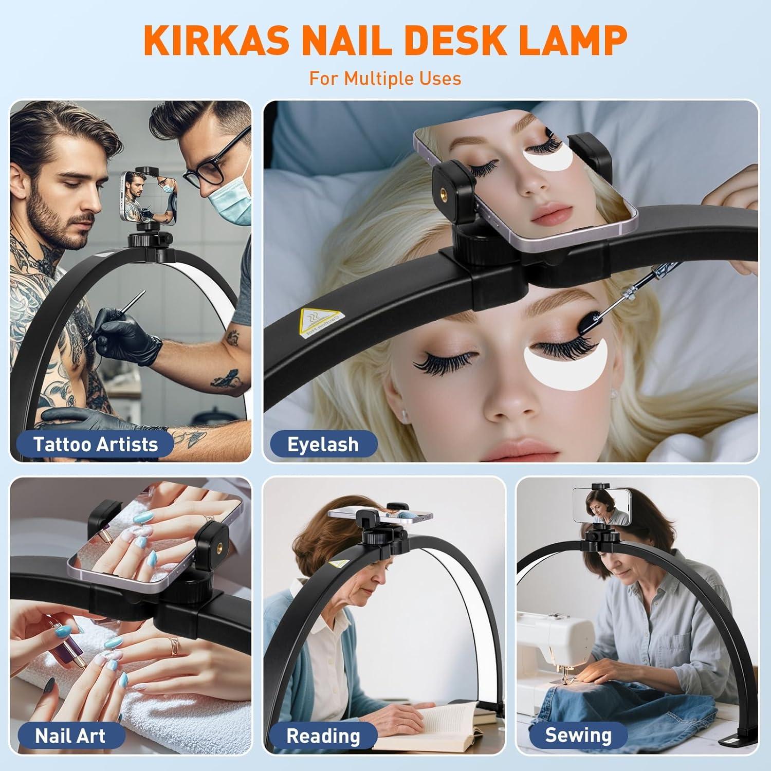 Lámpara de Uñas Plegable KIRKAS 29" (73.66cm) 4700 Lúmenes