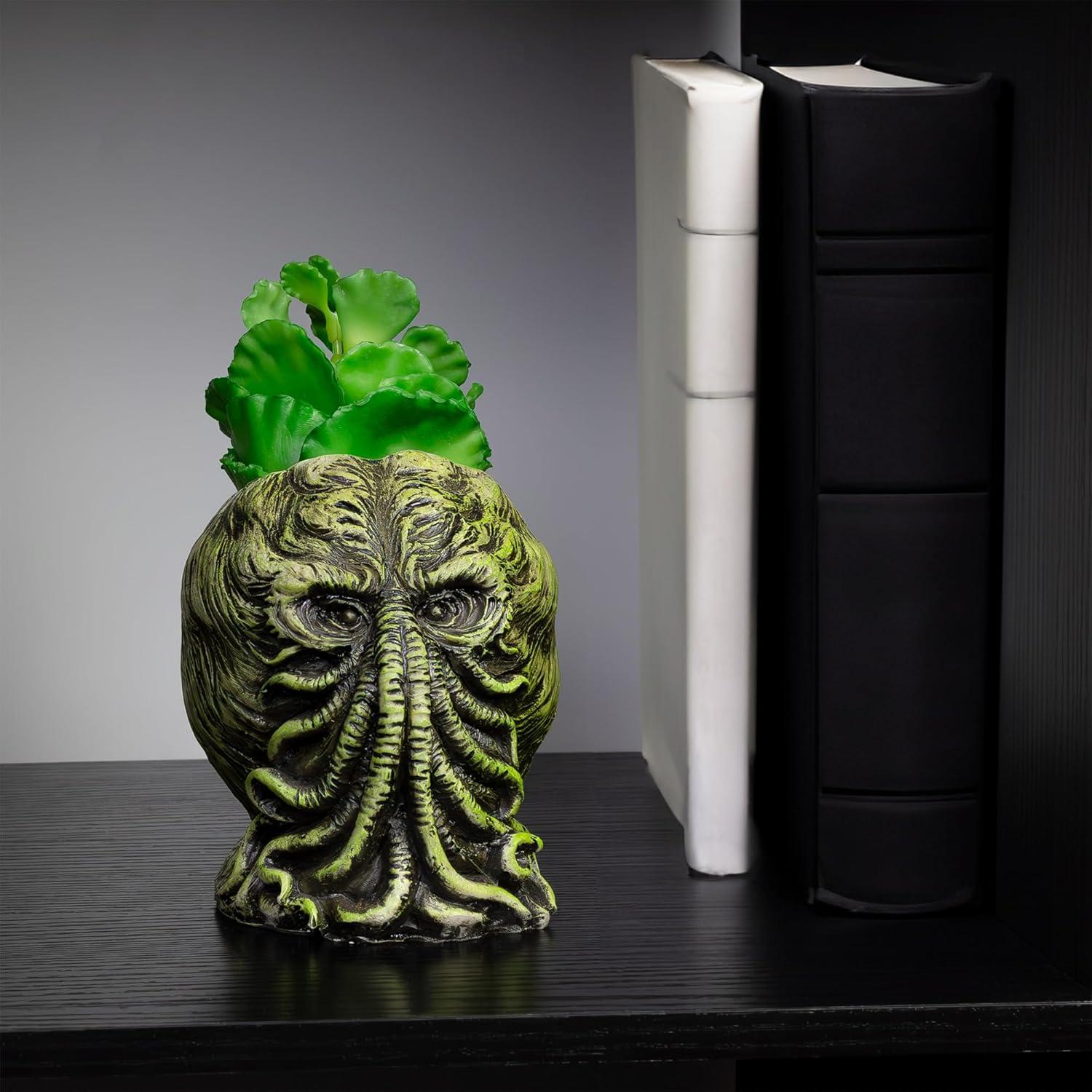 Maceta Cthulhu Toy Vault 10 cm Resina Verde con Negro