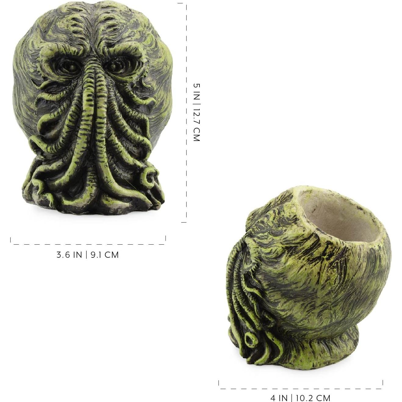 Maceta Cthulhu Toy Vault 10 cm Resina Verde con Negro