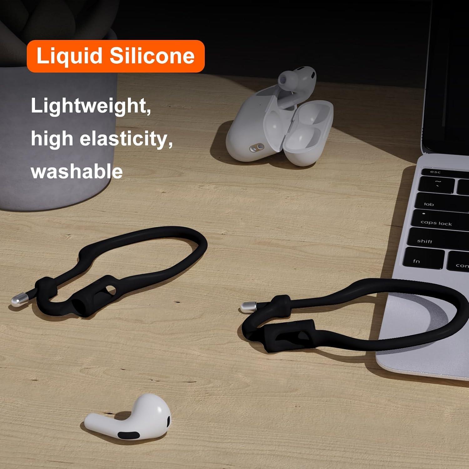 Ganchos para oídos Haireca para AirPods Pro y 1-4 - Negro