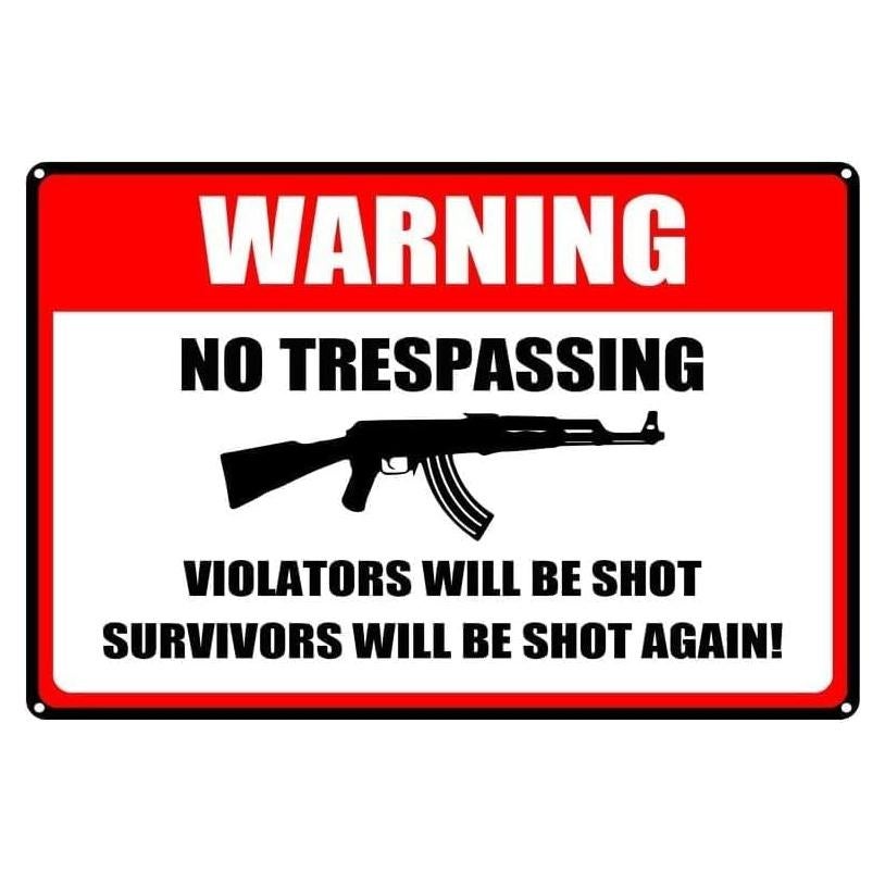 Señal de Advertencia No Traspasar 20x30 cm Metal MDRHCSW