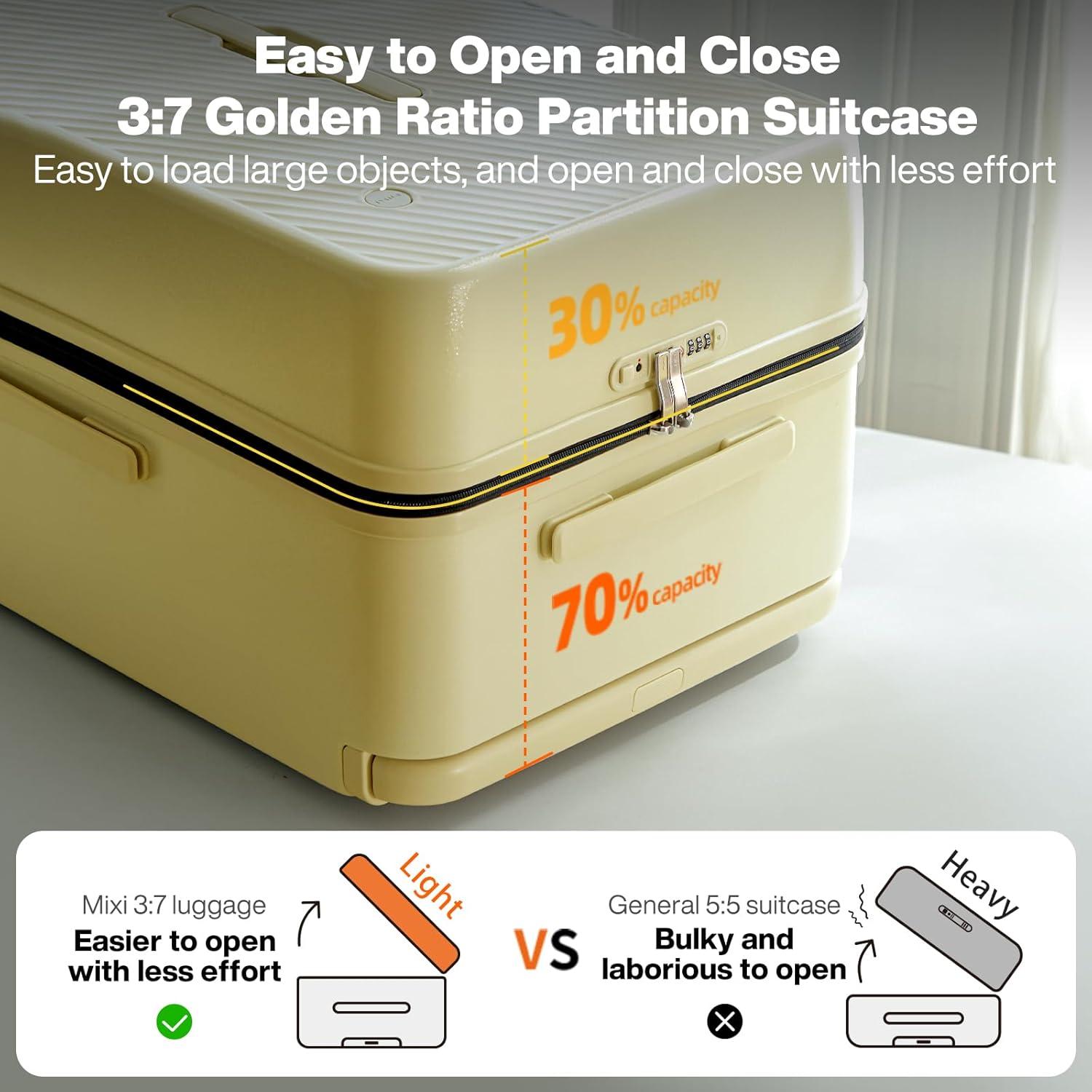 Maleta de Equipaje Grande Mixi 94L Amarillo Lark 26"