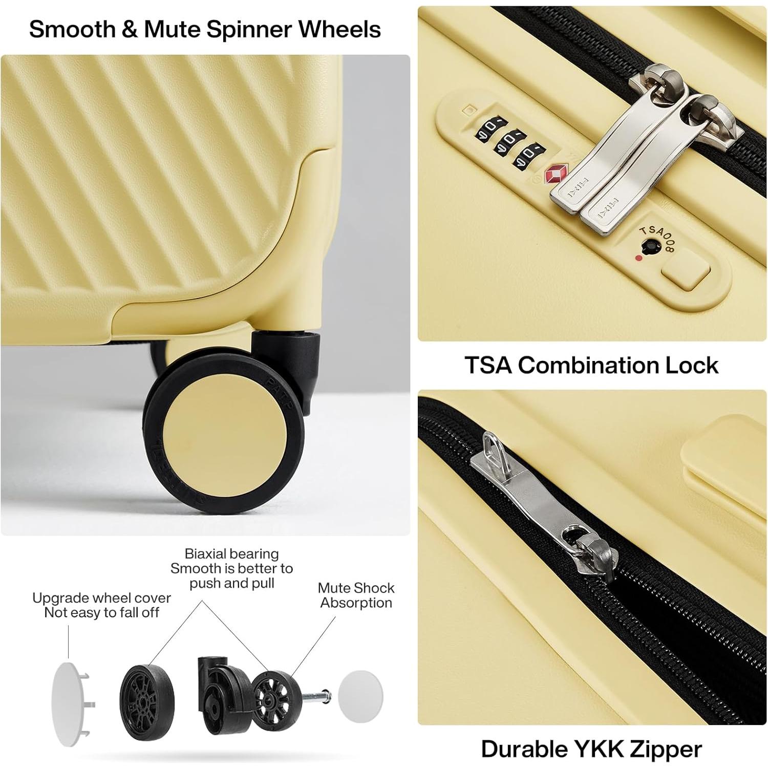 Maleta de Equipaje Grande Mixi 94L Amarillo Lark 26"