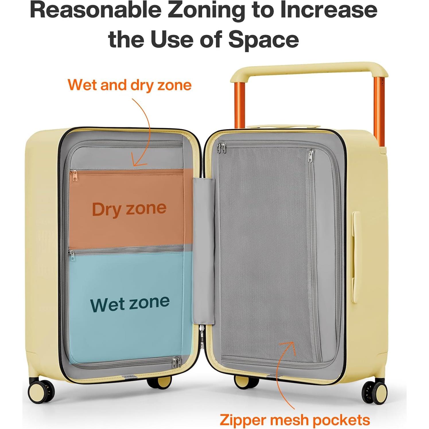 Maleta de Equipaje Grande Mixi 94L Amarillo Lark 26"