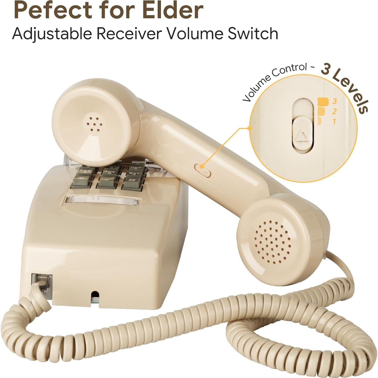 Teléfono de Pared Retro Sangyn SY-HA41T25 Beige con Timbre