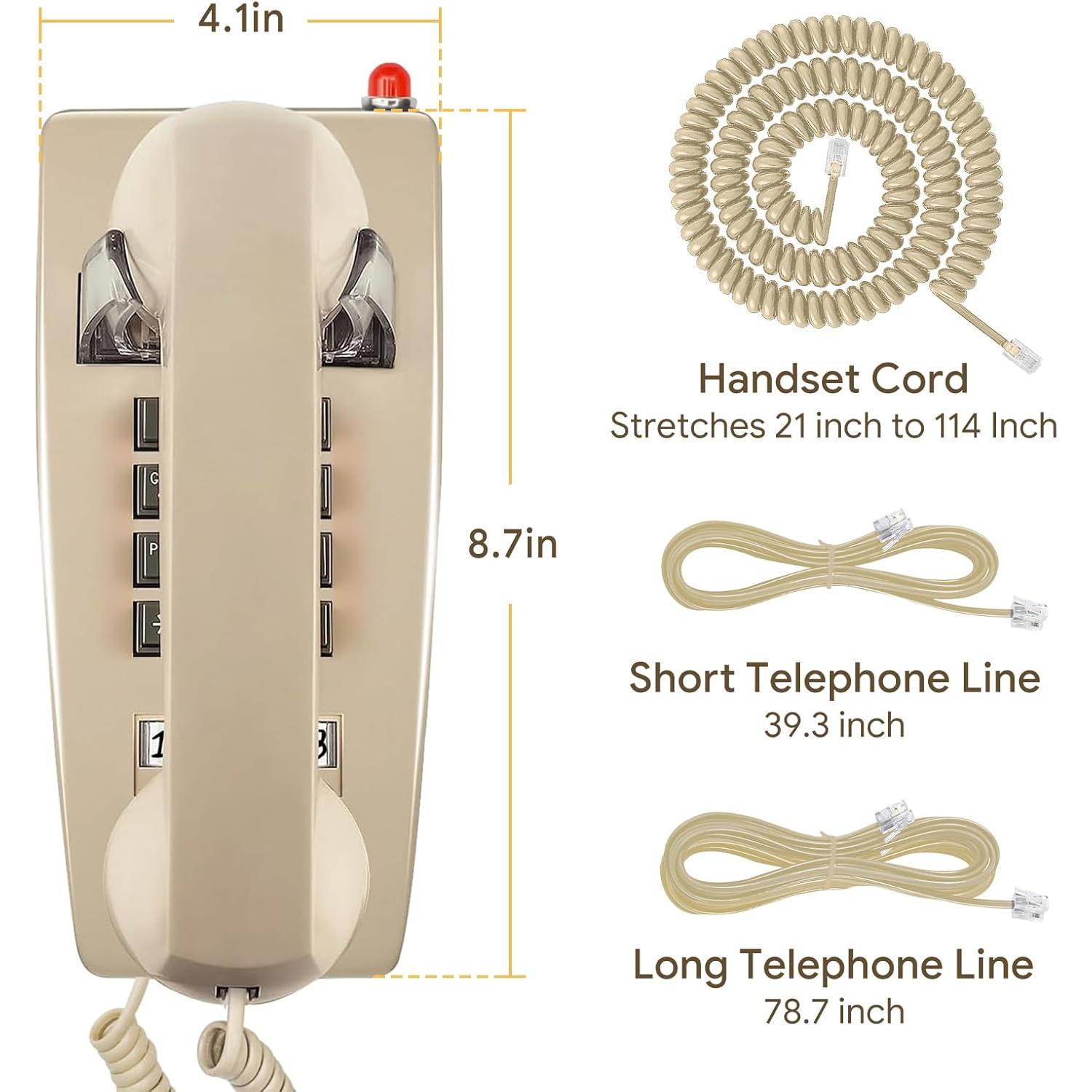 Teléfono de Pared Retro Sangyn SY-HA41T25 Beige con Timbre