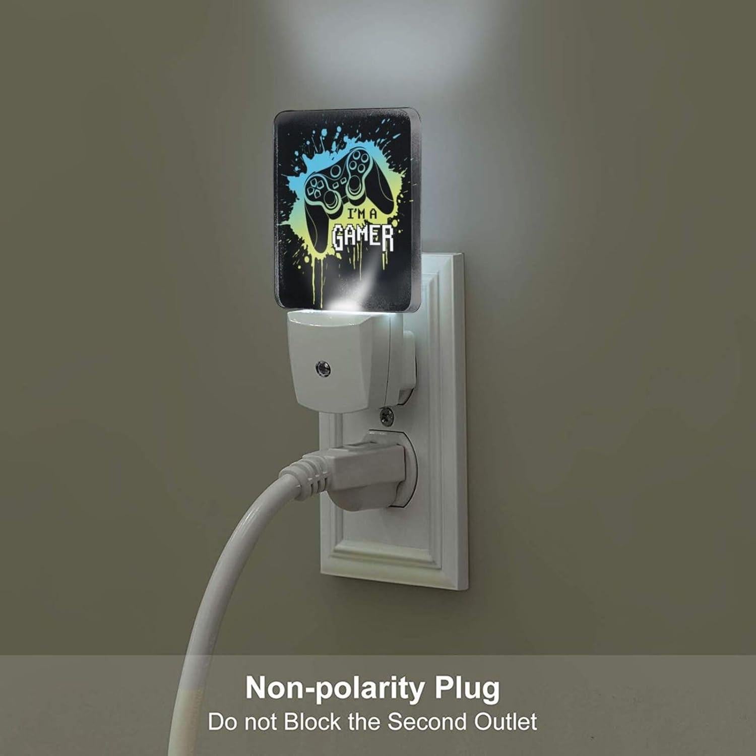 Luz Nocturna Enchufable FSHVQKD Soy un Gamer 11.5x7.5x5 cm