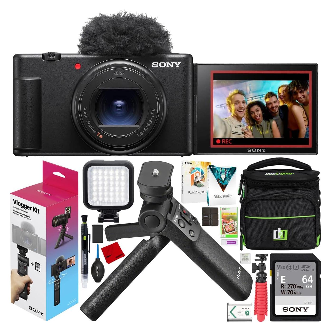 Cámara Vlog Sony ZV-1 II 20.1MP 4K con Kit ACCVC1 Negro