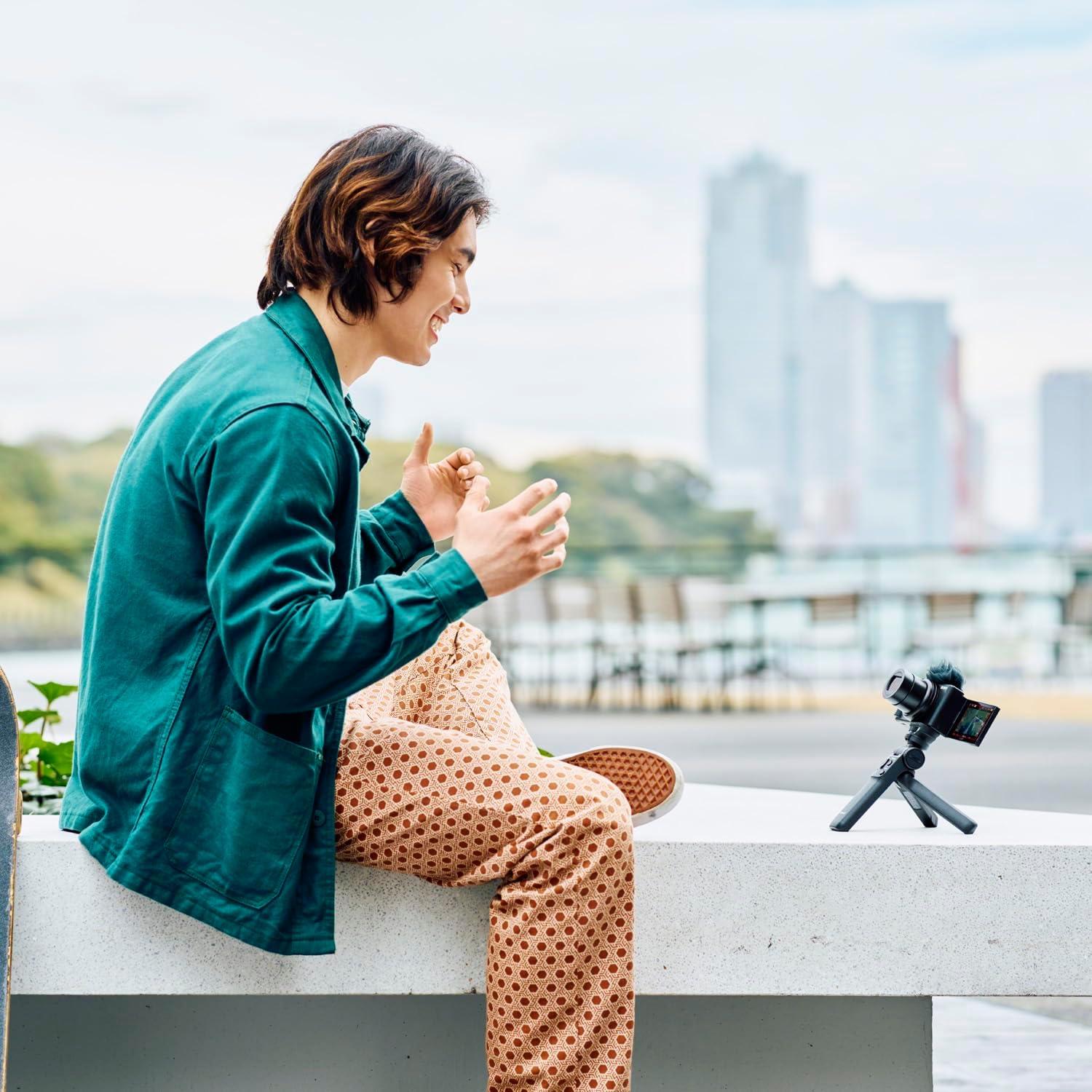 Cámara Vlog Sony ZV-1 II 20.1MP 4K con Kit ACCVC1 Negro