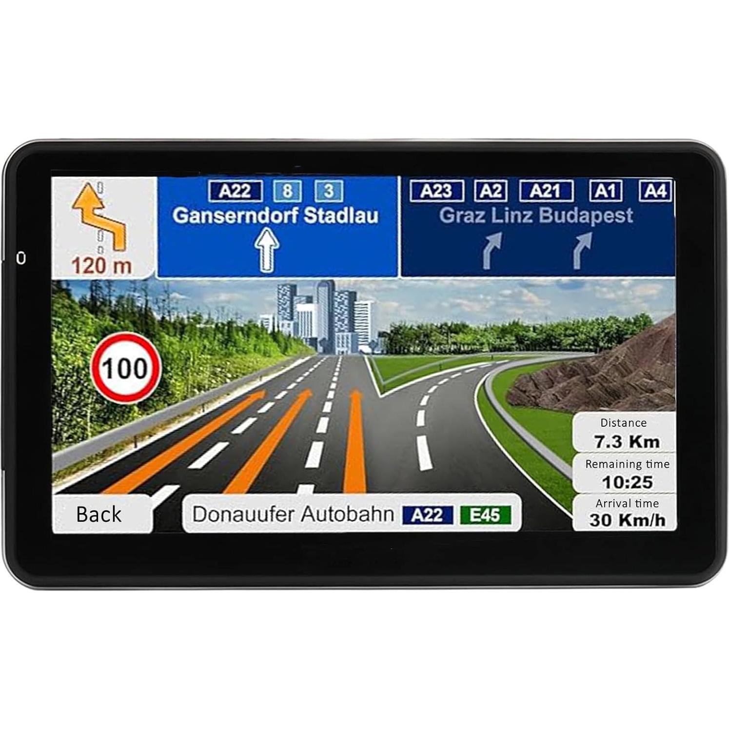 GPS para Automóvil LONGRUF 7" Pantalla Táctil Mapa 2025