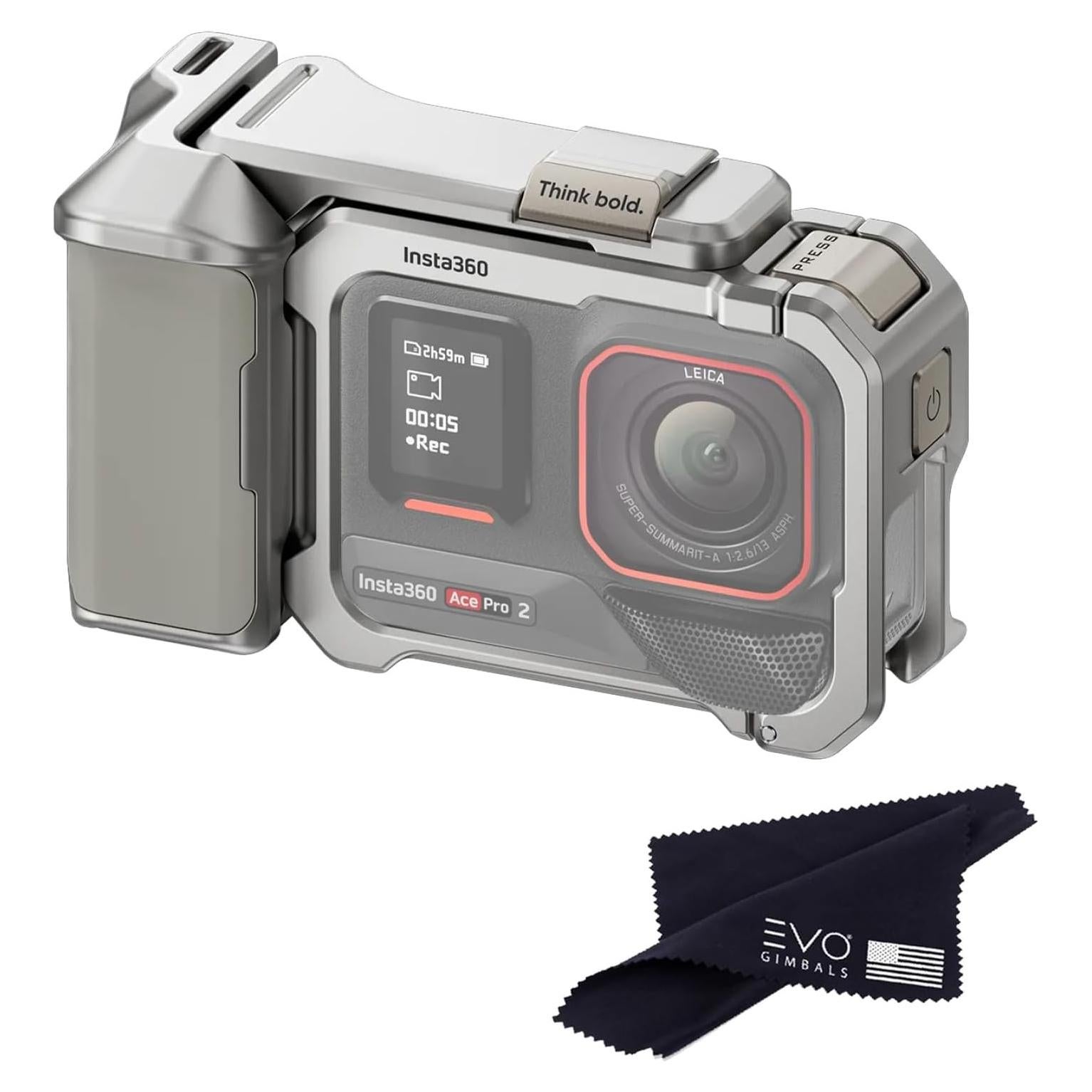 Kit Grip Xplorer Insta360 Ace Pro 2 Plata Luz de Luna