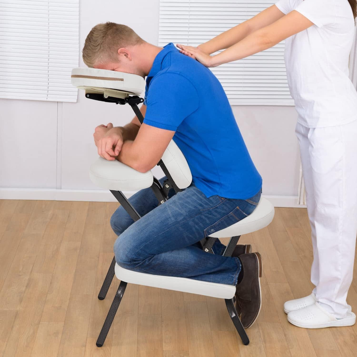 Silla de Masaje Plegable BestMassage con Reposacabezas Ajustable